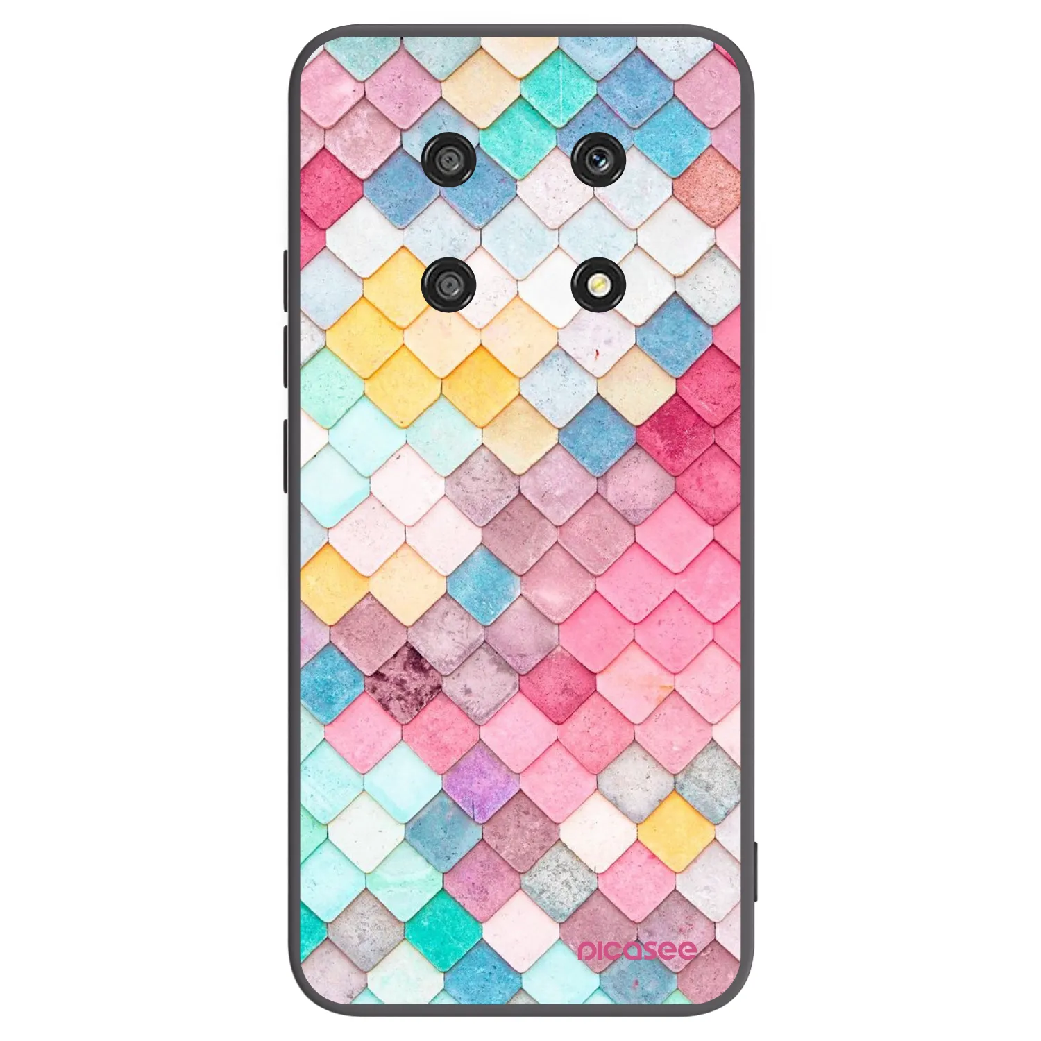 Picasee silikonový černý obal pro Honor Magic4 Lite 5G - Barevná střecha