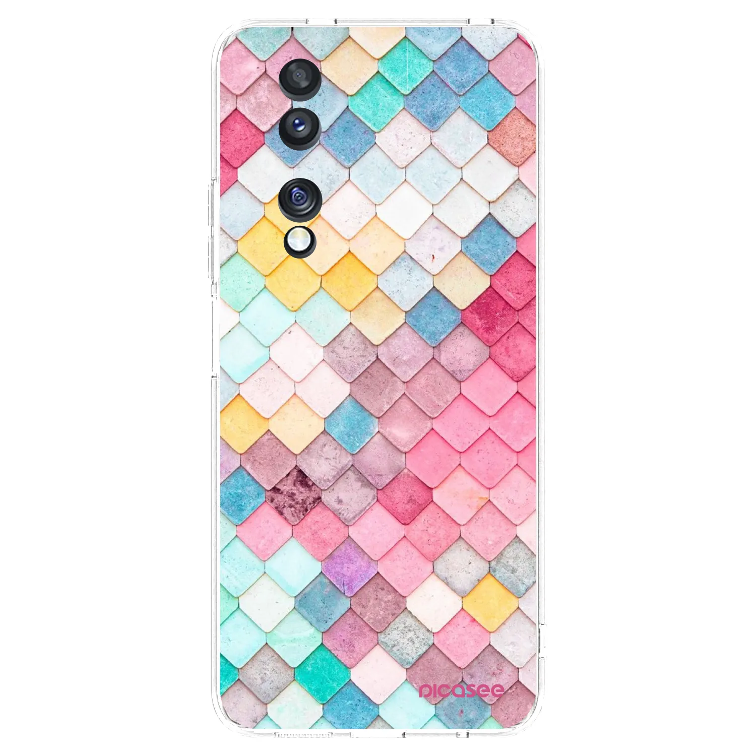Picasee silikonový průhledný obal pro Honor 70 - Barevná střecha