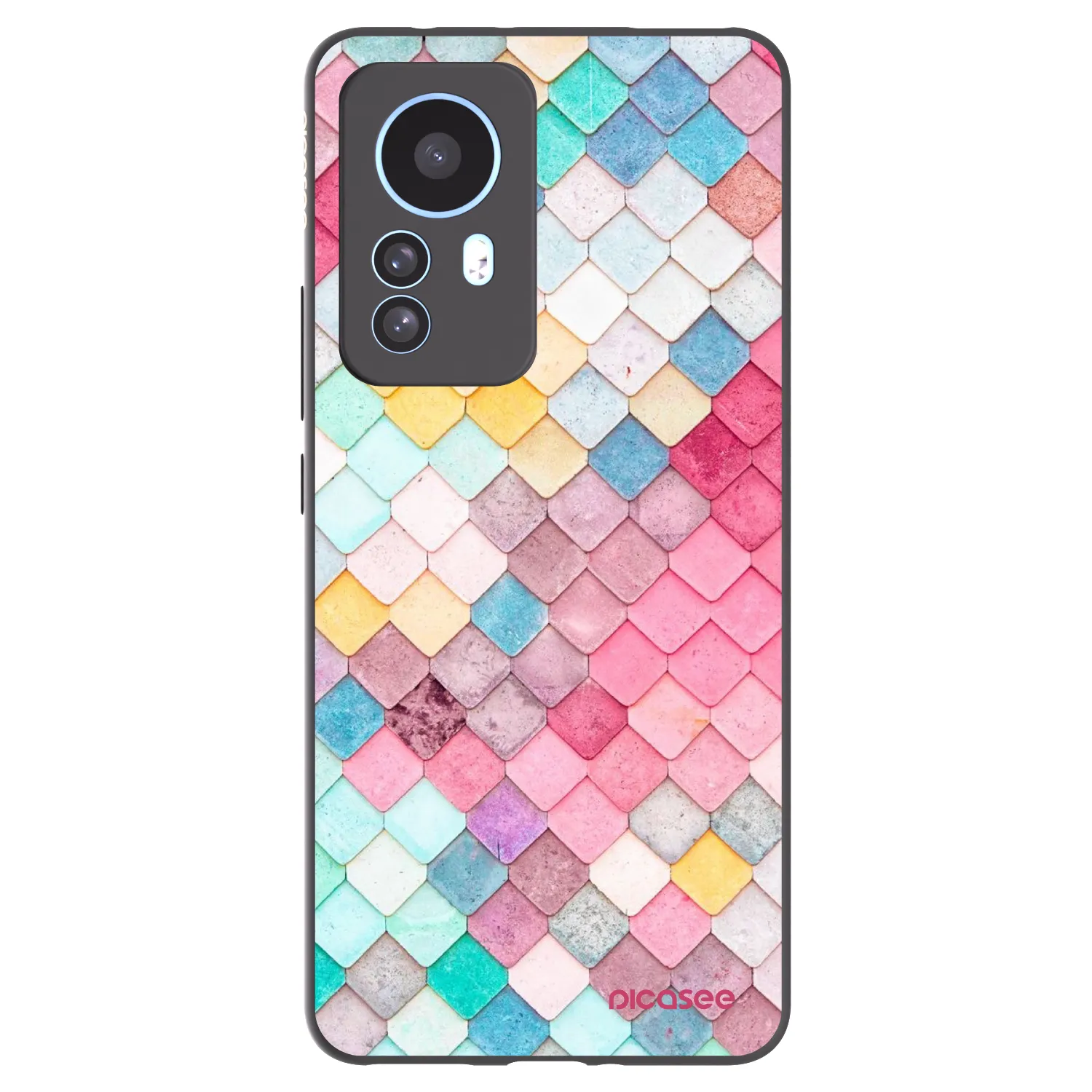 Picasee silikonový černý obal pro Xiaomi 12T - Barevná střecha