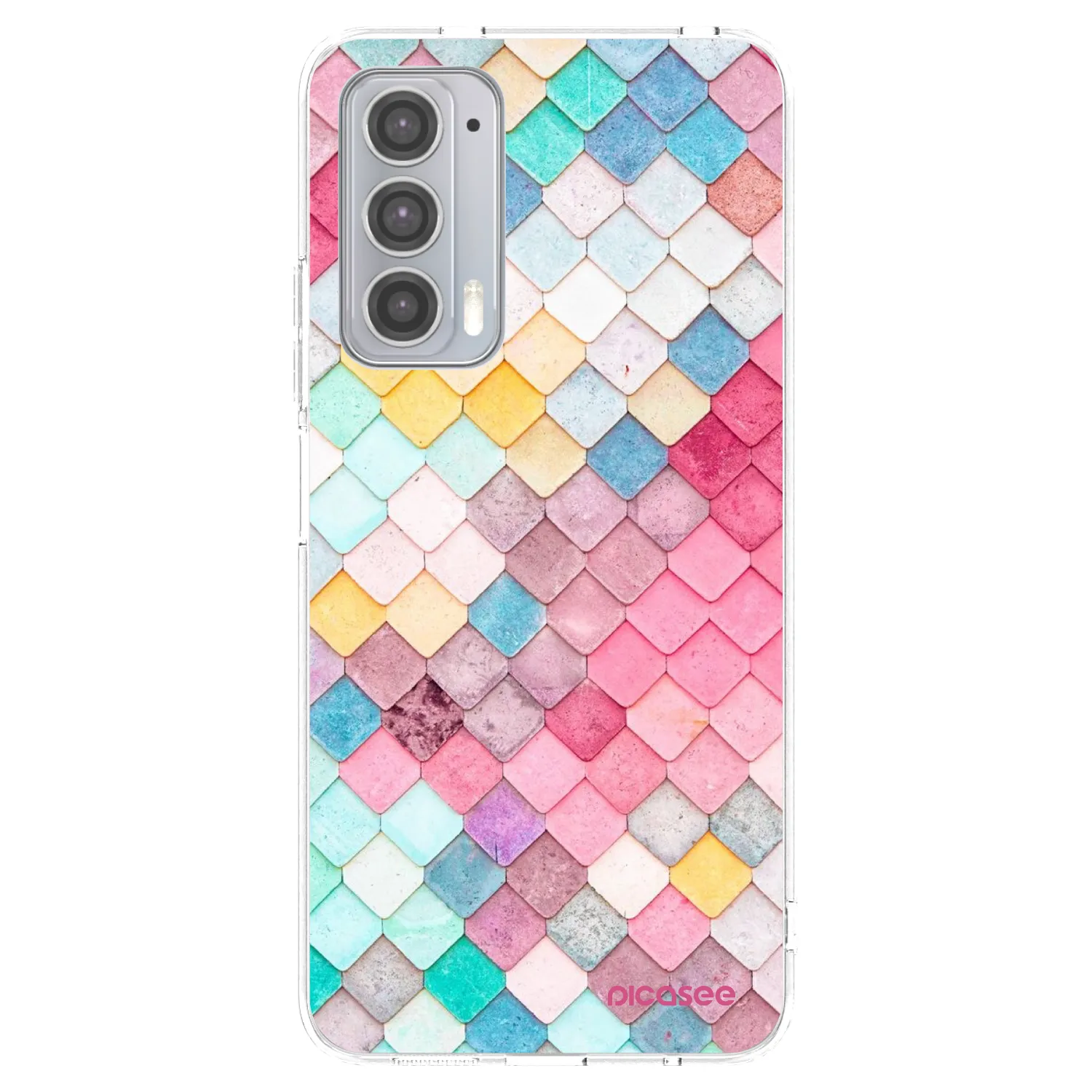 Picasee silikonový průhledný obal pro Motorola Edge 20 - Barevná střecha