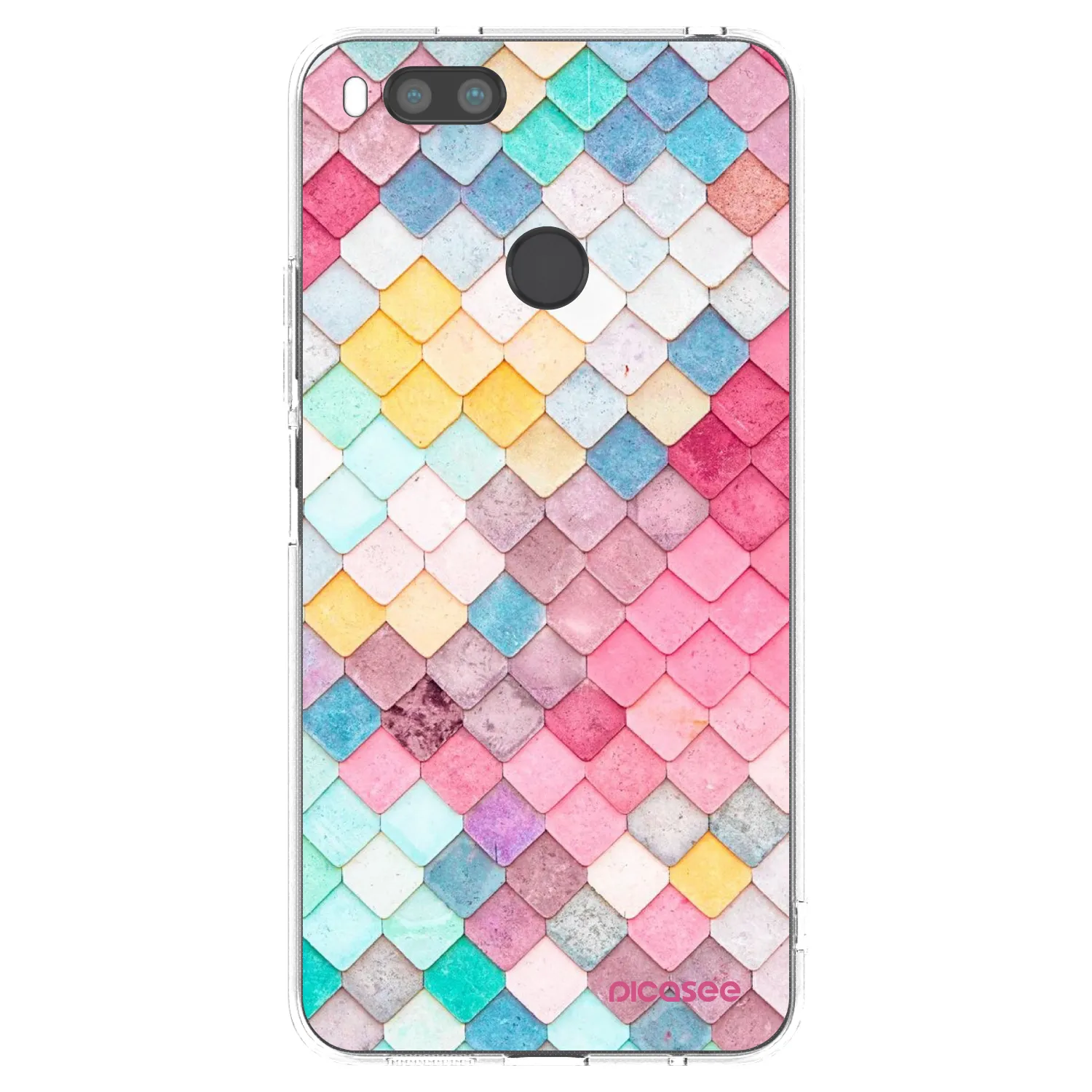 Picasee silikonový průhledný obal pro Xiaomi Redmi A1 - Barevná střecha