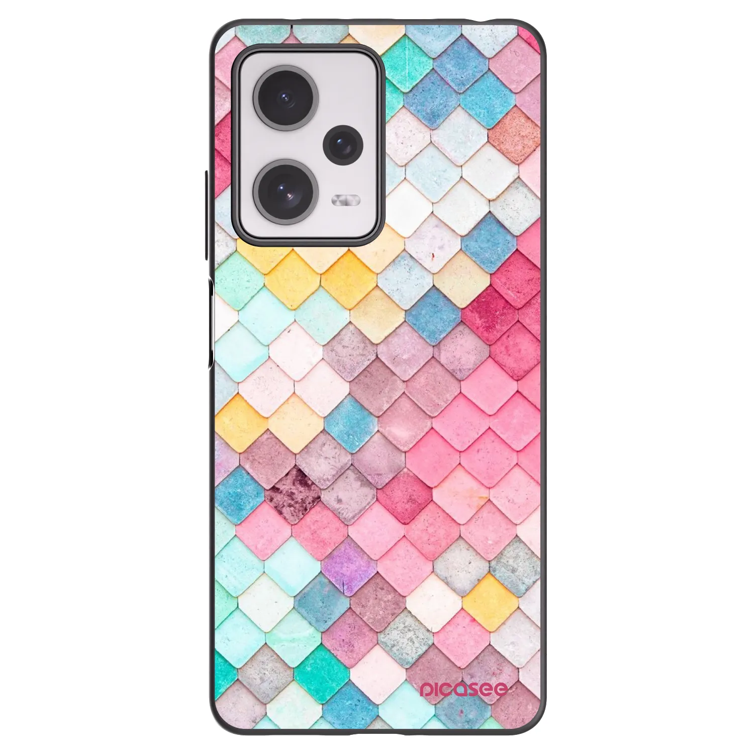 Picasee silikonový černý obal pro Xiaomi Redmi Note 12 Pro+ 5G - Barevná střecha