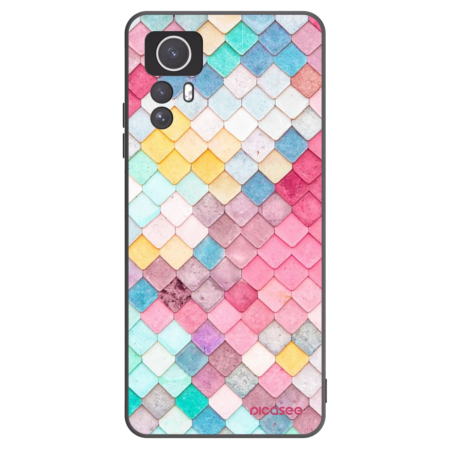 Picasee silikonový černý obal pro Xiaomi Redmi Note 12S - Barevná střecha