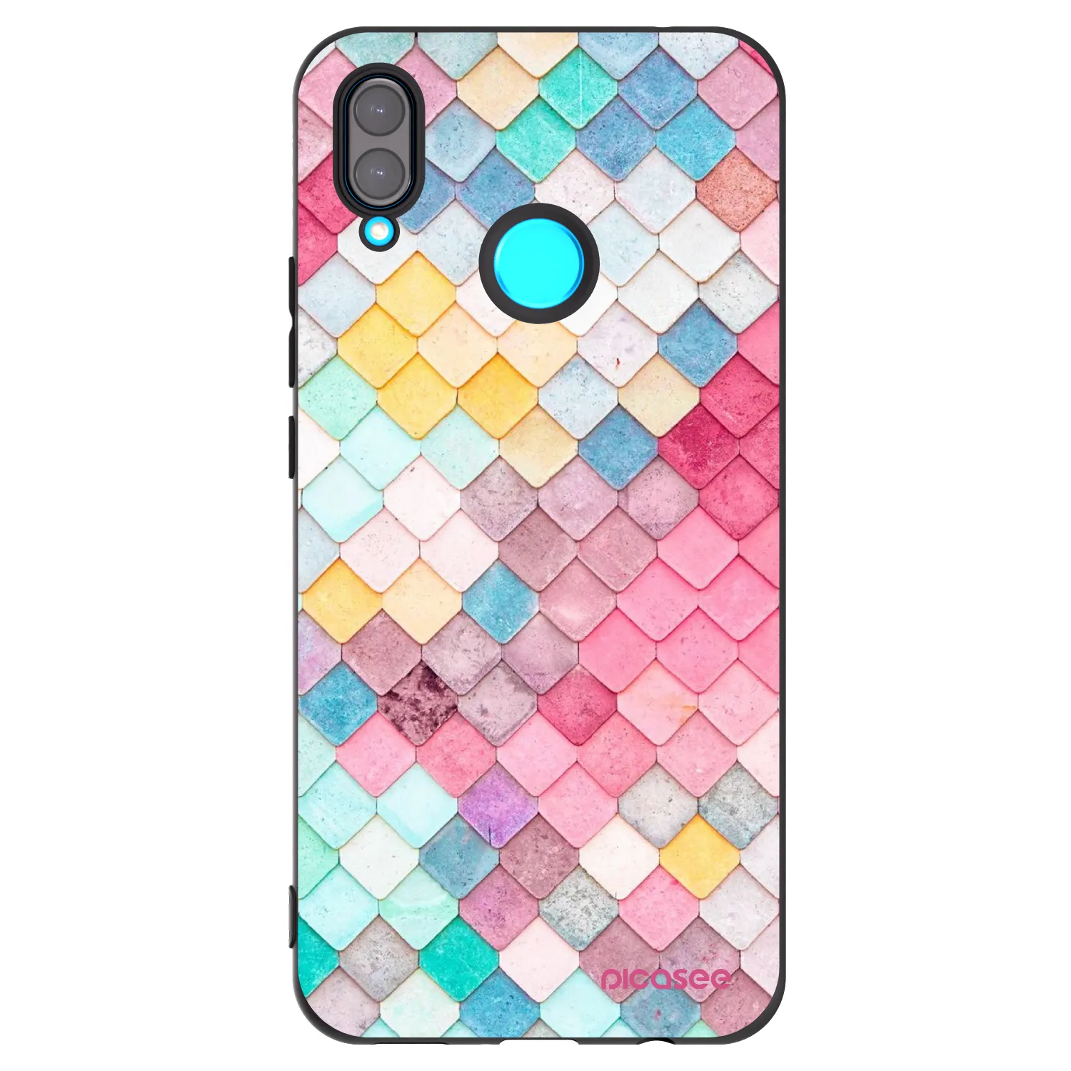 Picasee silikonový černý obal pro Huawei Nova 3 - Barevná střecha