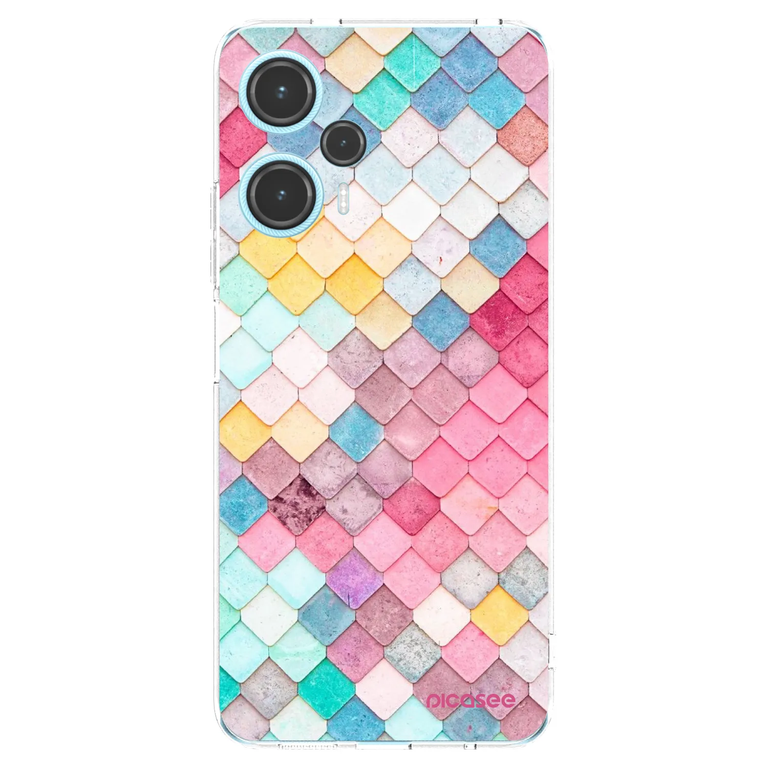 Picasee silikonový průhledný obal pro Xiaomi Poco F5 - Barevná střecha