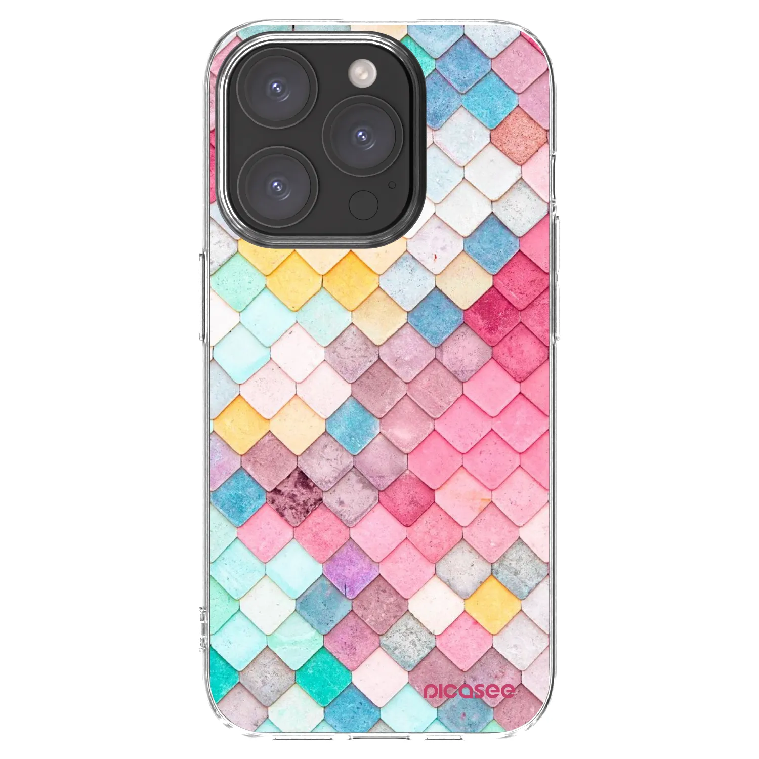 Picasee silikonový průhledný obal pro Apple iPhone 15 Pro - Barevná střecha