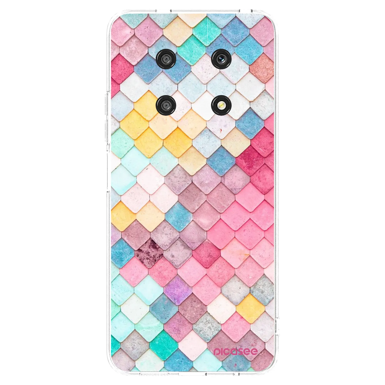 Picasee silikonový průhledný obal pro Honor Magic4 Lite 5G - Barevná střecha