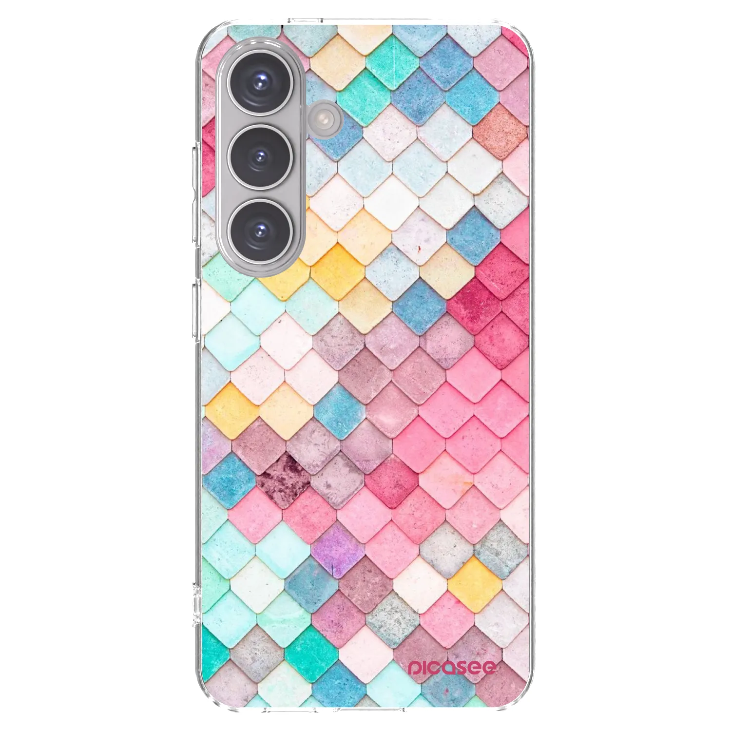 Picasee silikonový průhledný obal pro Samsung Galaxy S24 S921B 5G - Barevná střecha