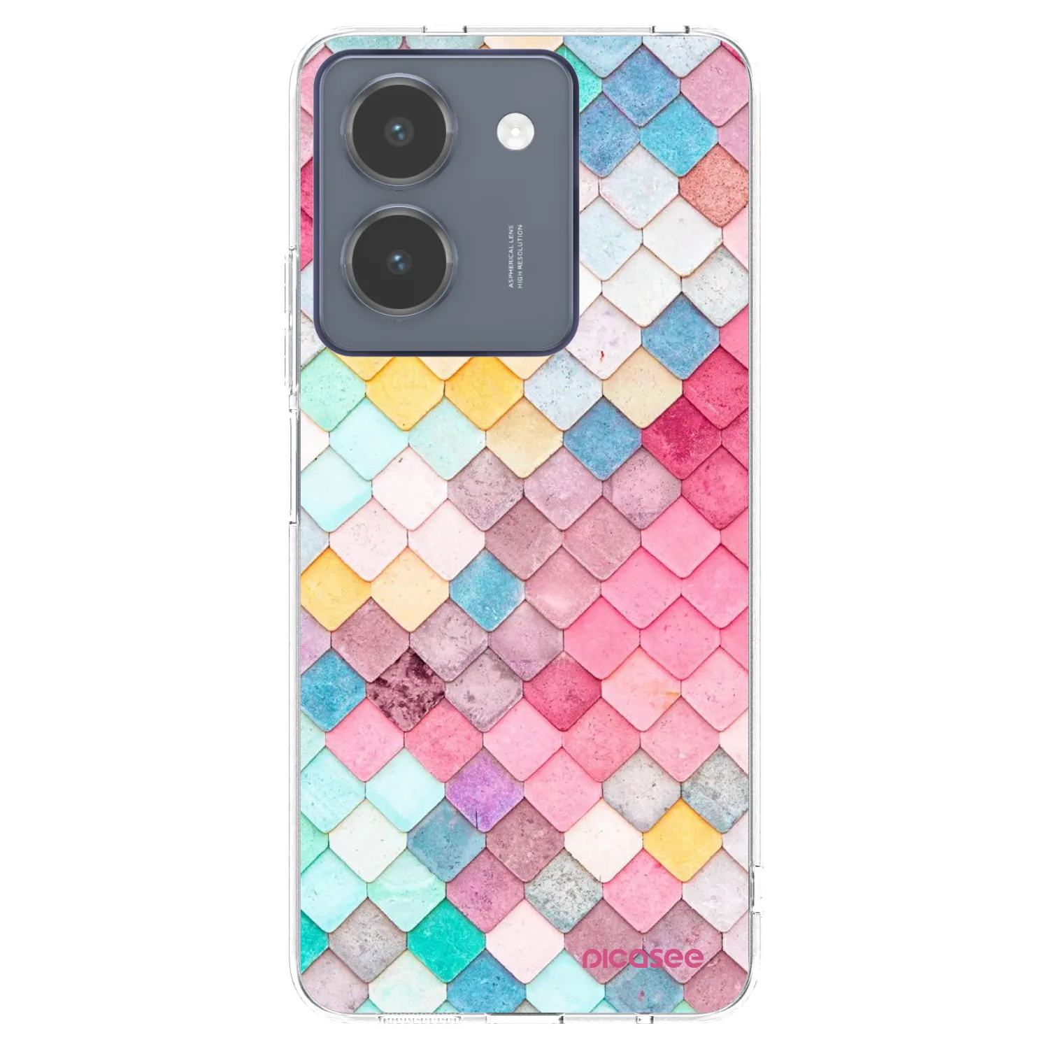 Picasee silikonový průhledný obal pro Vivo Y36 4G - Barevná střecha