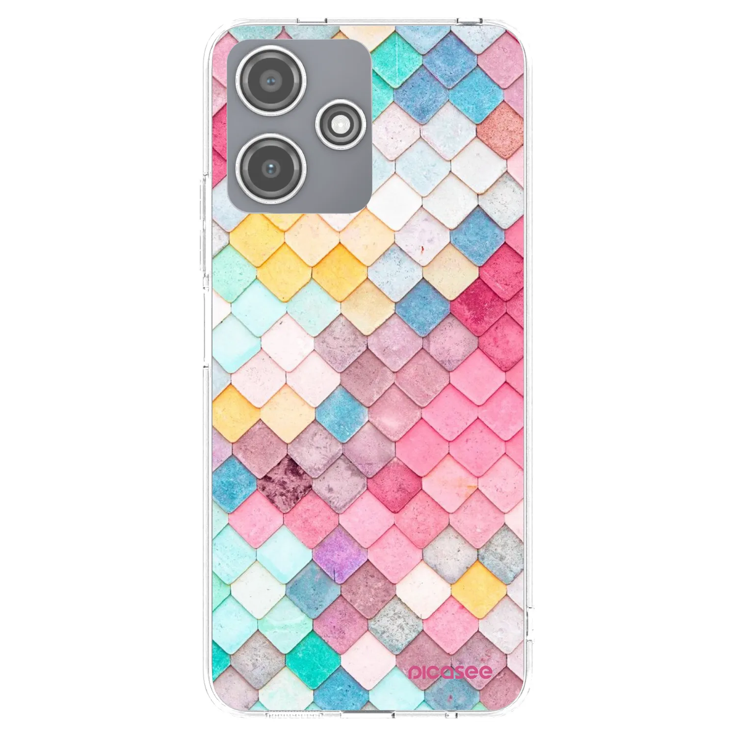 Picasee silikonový průhledný obal pro Xiaomi Redmi 12 5G - Barevná střecha