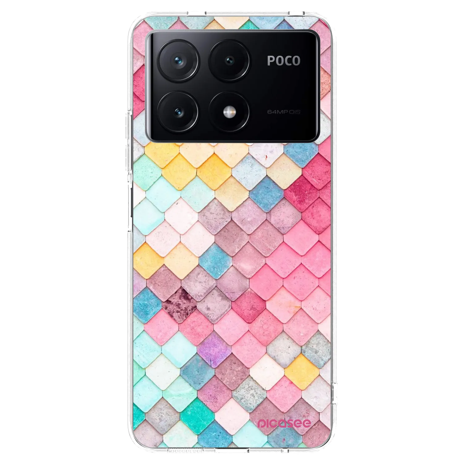 Picasee silikonový průhledný obal pro Xiaomi Poco X6 Pro - Barevná střecha