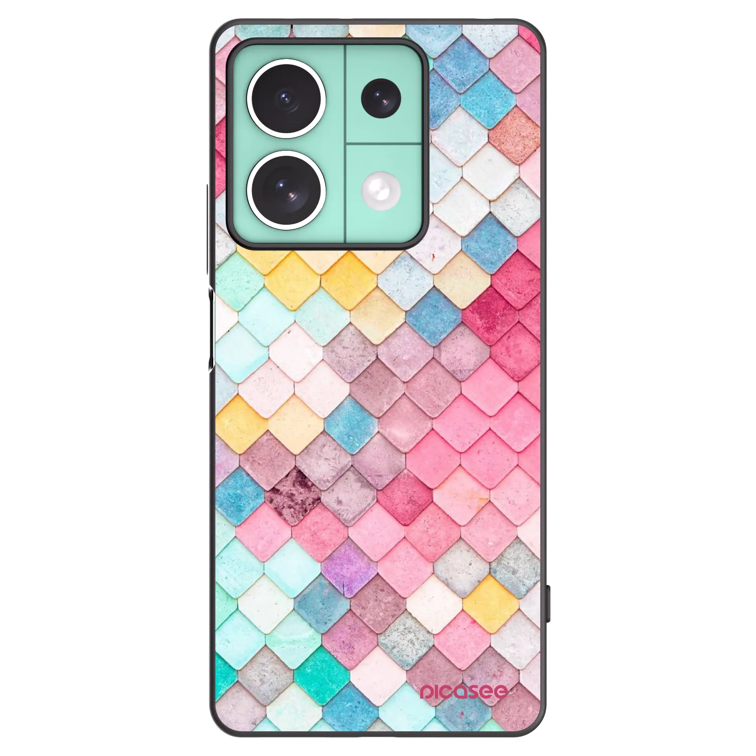 Picasee silikonový černý obal pro Xiaomi Redmi Note 13 5G - Barevná střecha