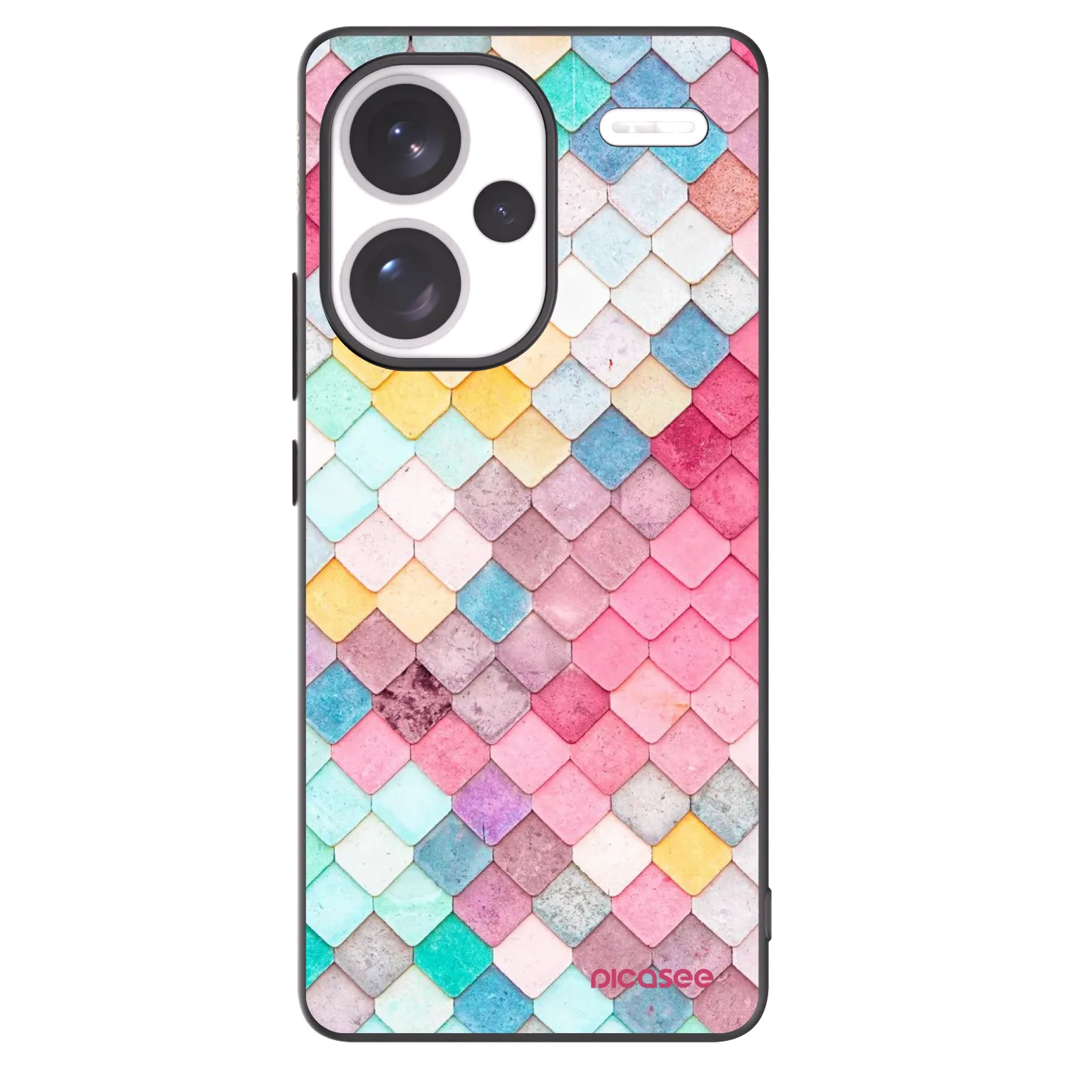 Picasee silikonový černý obal pro Xiaomi Redmi Note 13 Pro+ 5G - Barevná střecha
