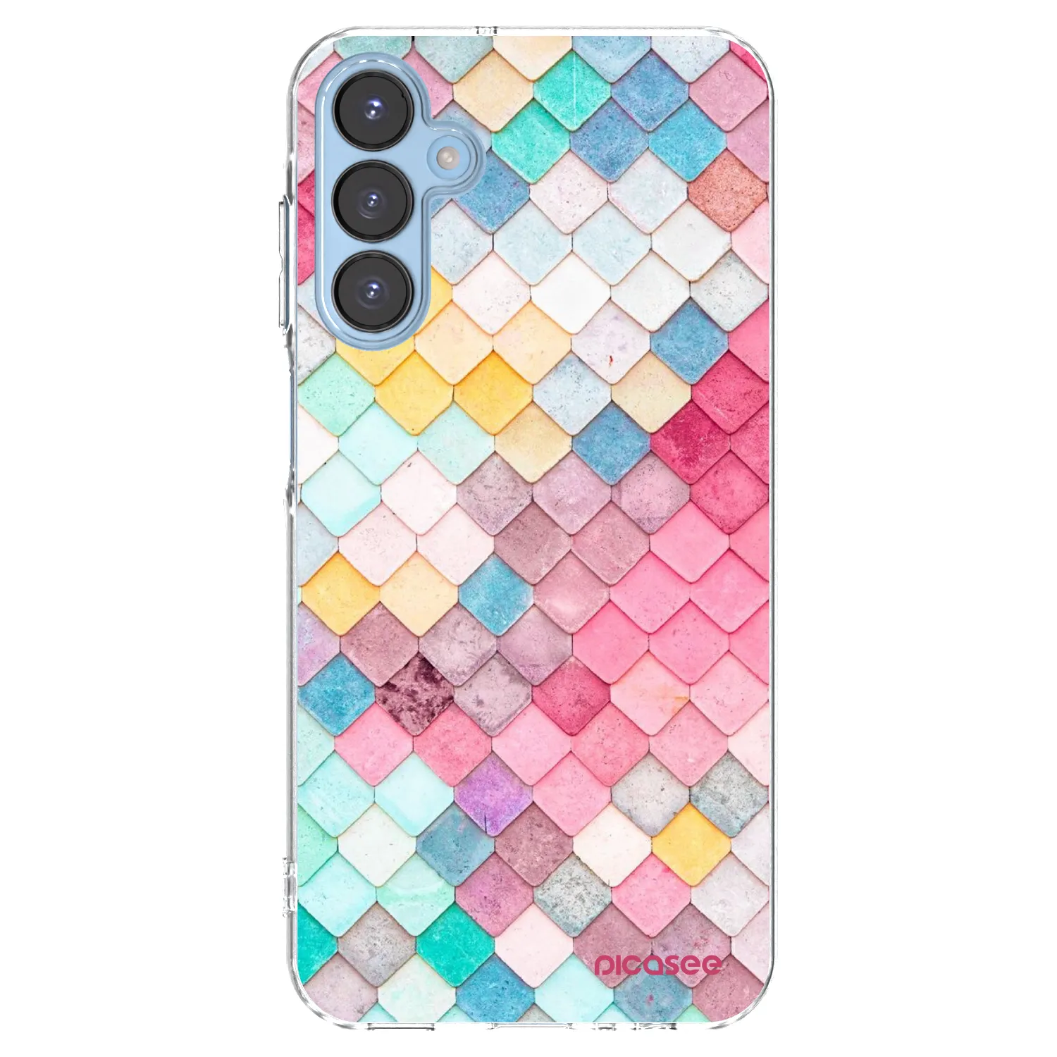 Picasee silikonový průhledný obal pro Samsung Galaxy A15 A156B 5G - Barevná střecha
