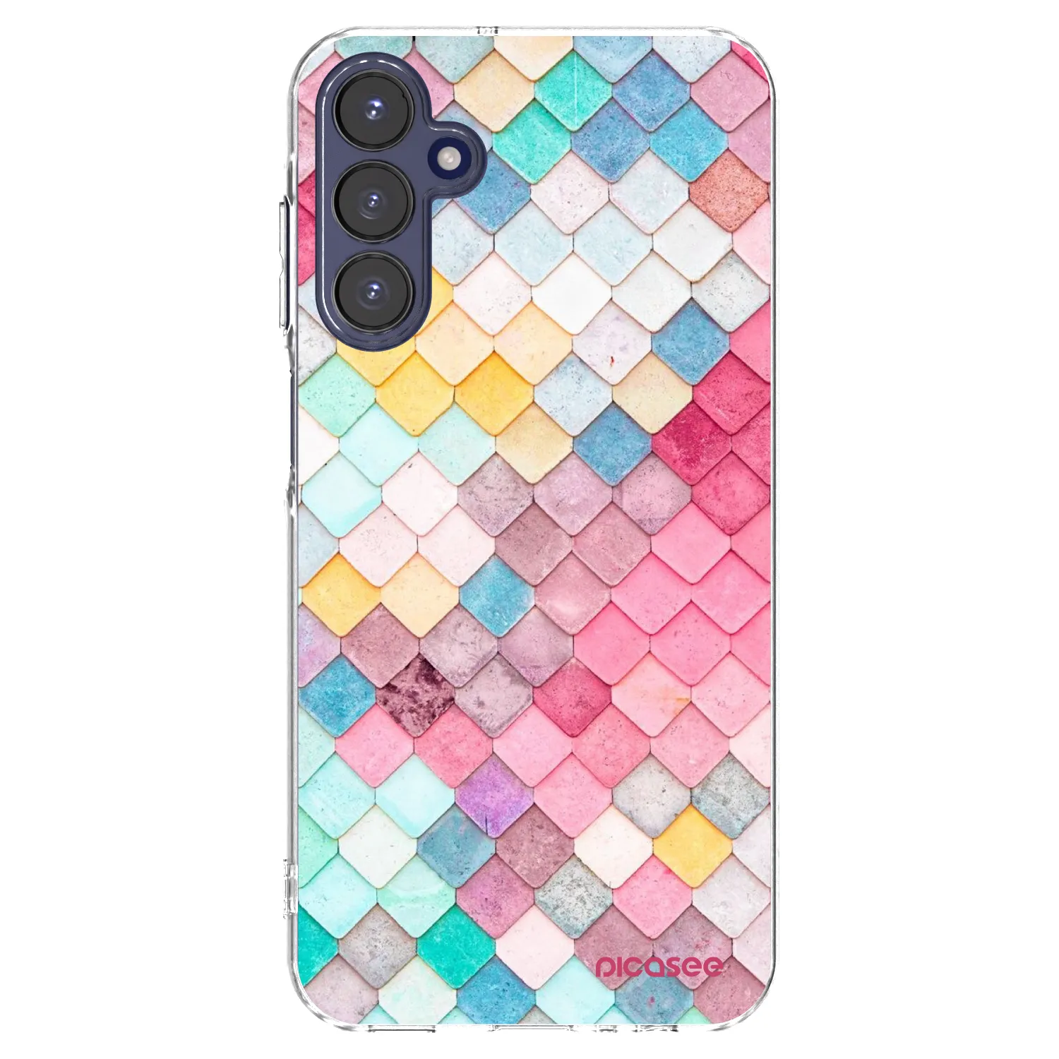 Picasee silikonový průhledný obal pro Samsung Galaxy A15 A155F 4G - Barevná střecha