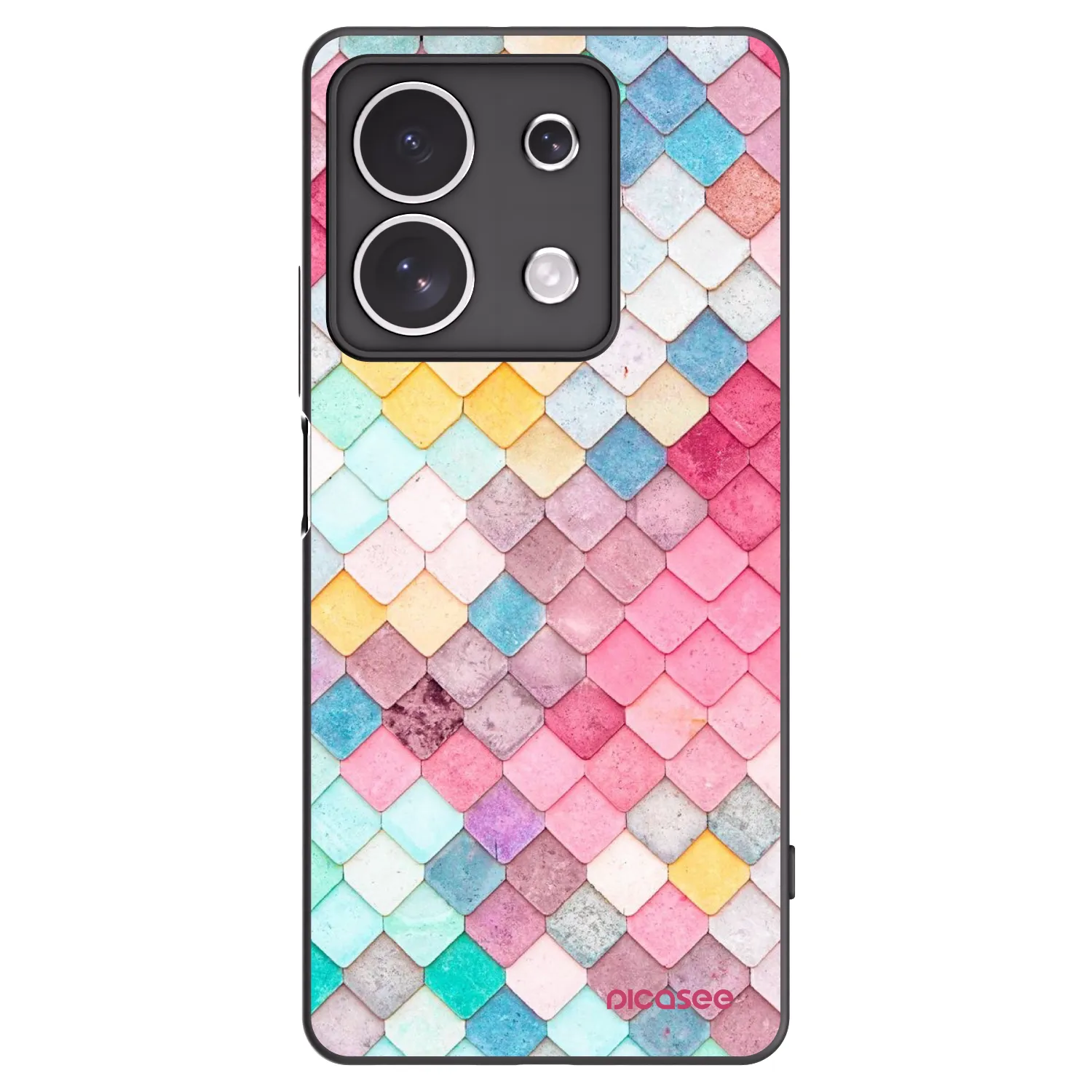 Picasee silikonový černý obal pro Xiaomi Redmi Note 13 4G - Barevná střecha