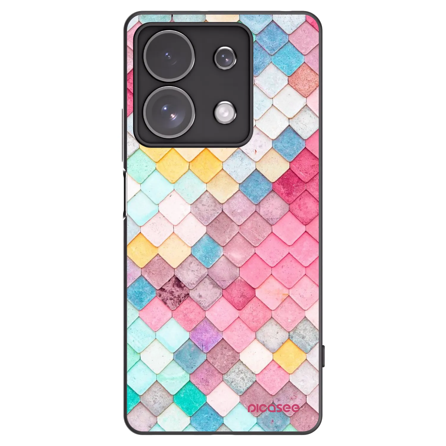 Picasee silikonový černý obal pro Xiaomi Redmi Note 13 Pro 4G - Barevná střecha