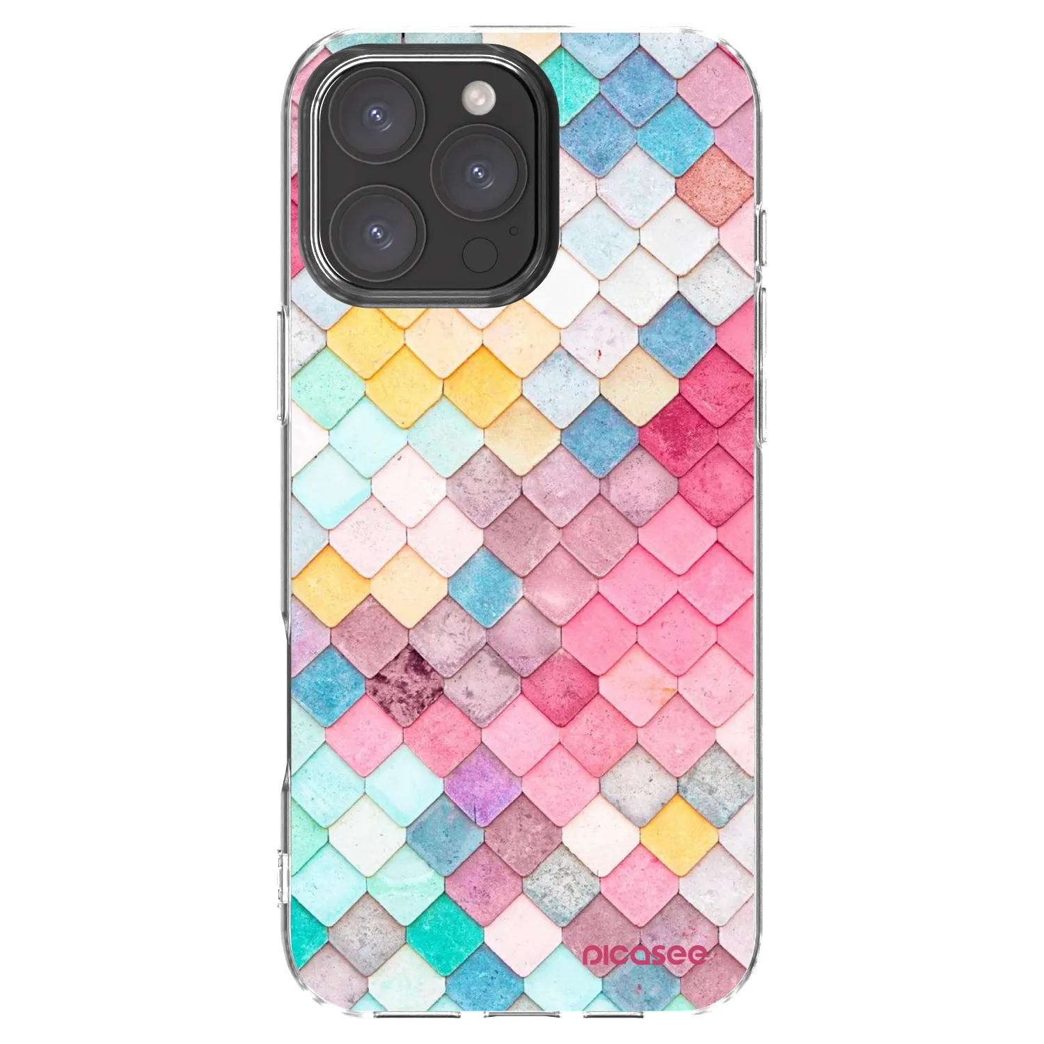 Picasee silikonový průhledný obal pro Apple iPhone 16 Pro Max - Barevná střecha