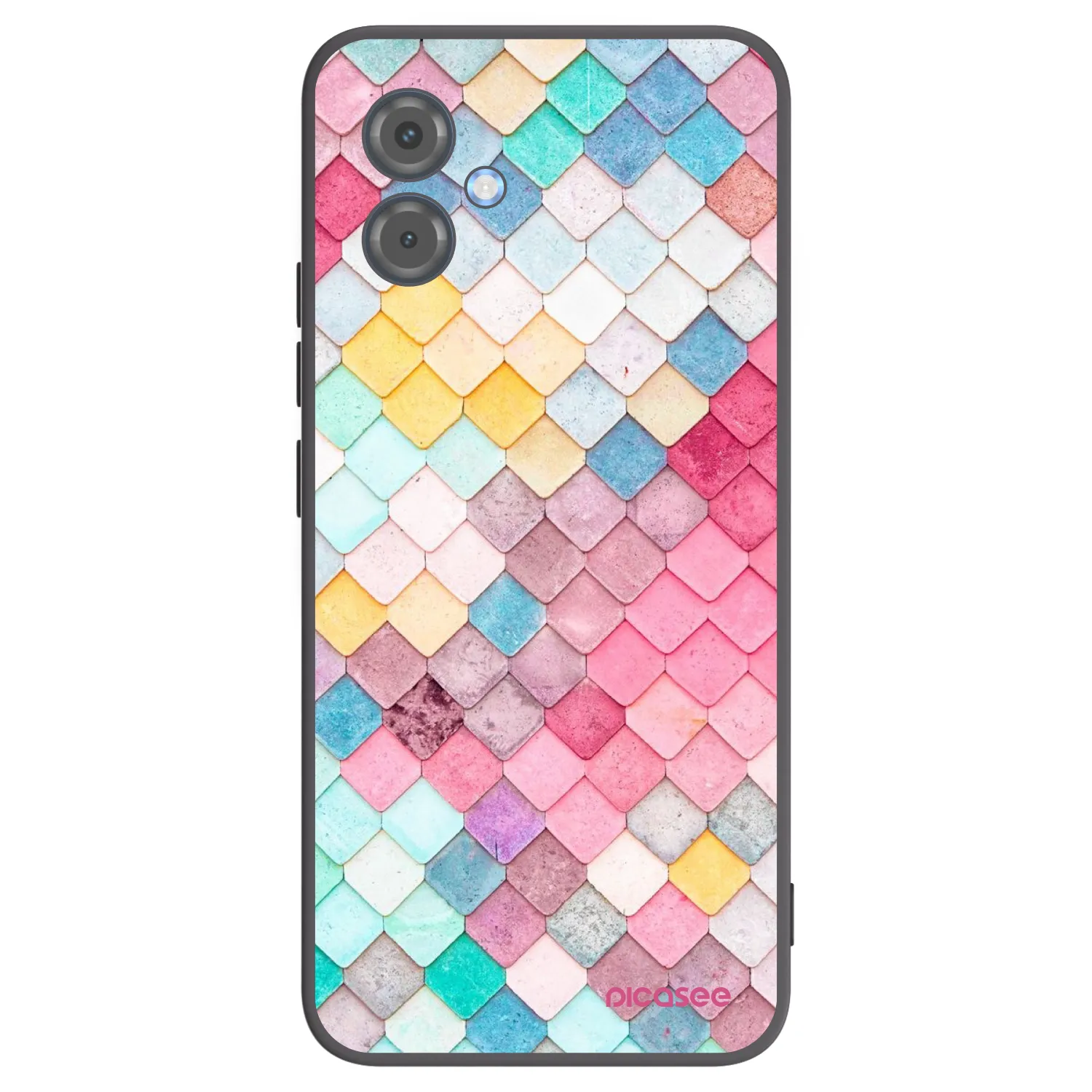 Picasee silikonový černý obal pro Motorola Moto G14 - Barevná střecha