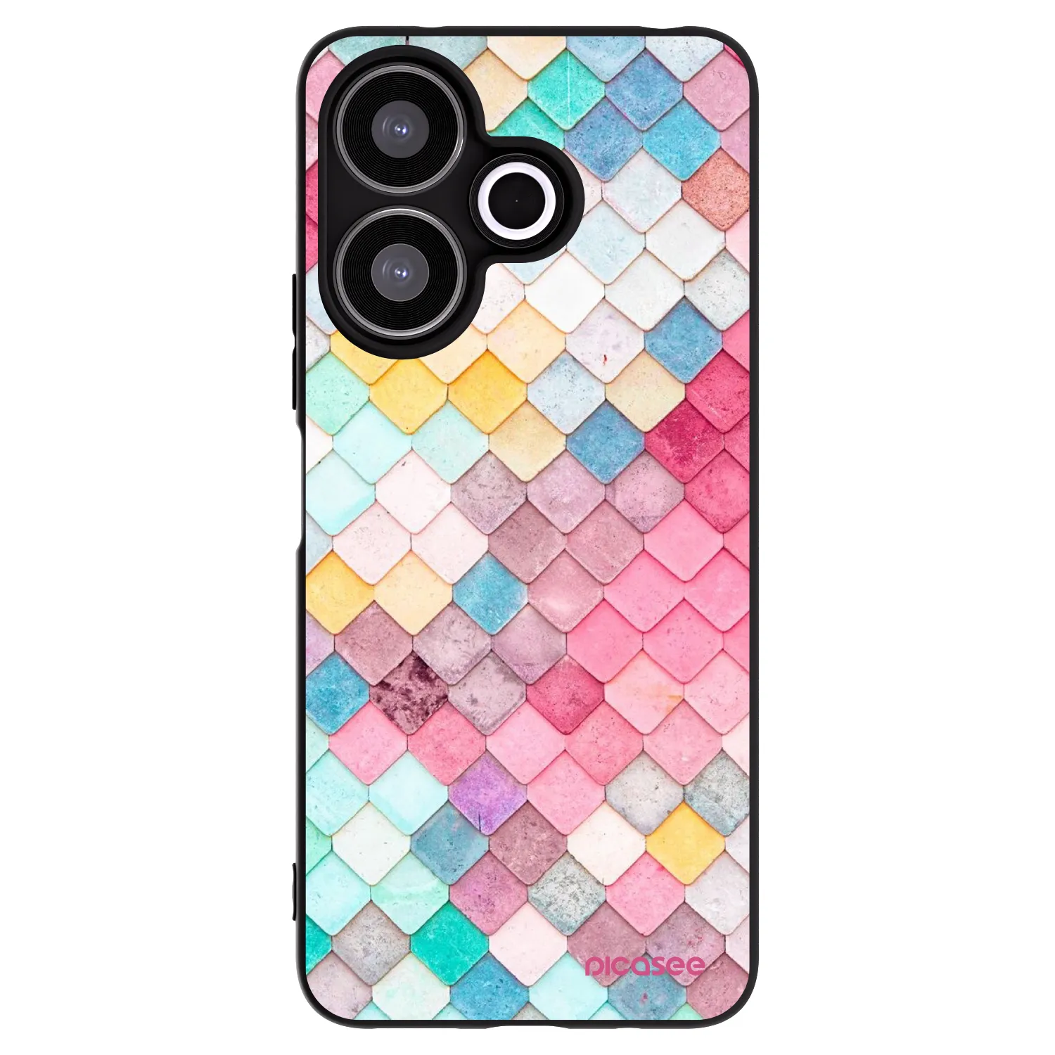 Picasee silikonový černý obal pro Xiaomi Redmi 13 4G - Barevná střecha