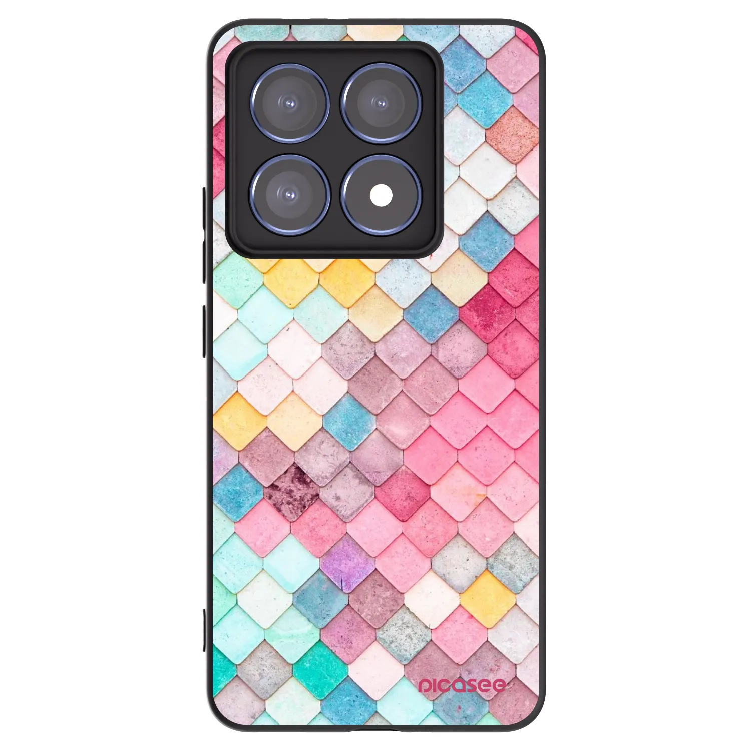 Picasee silikonový černý obal pro Xiaomi 14T Pro - Barevná střecha