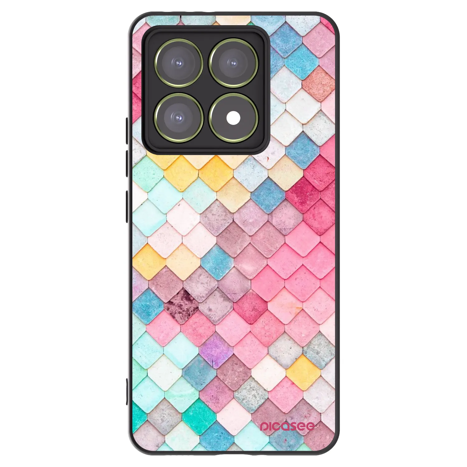 Picasee silikonový černý obal pro Xiaomi 14T - Barevná střecha