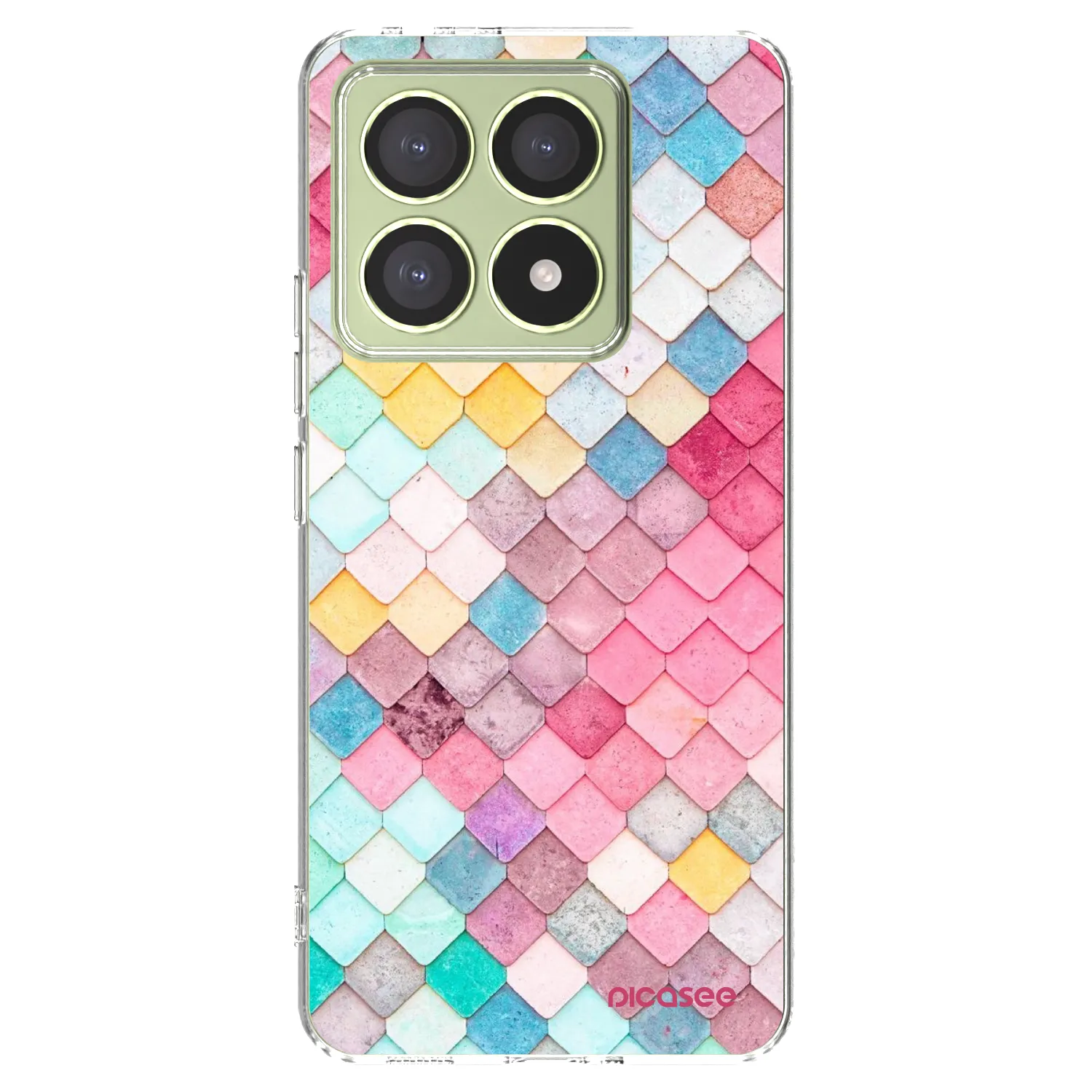 Picasee silikonový průhledný obal pro Xiaomi 14T - Barevná střecha