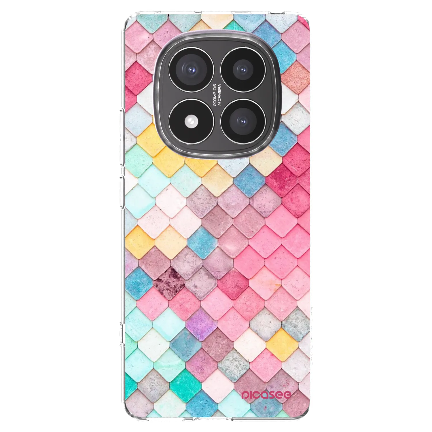 Picasee silikonový průhledný obal pro Xiaomi Redmi Note 14 Pro+ 5G - Barevná střecha