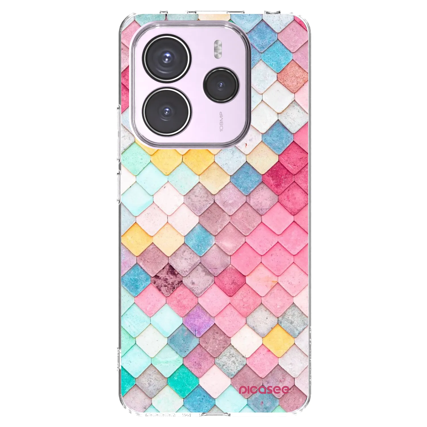 Picasee silikonový průhledný obal pro Xiaomi Redmi Note 14 5G - Barevná střecha