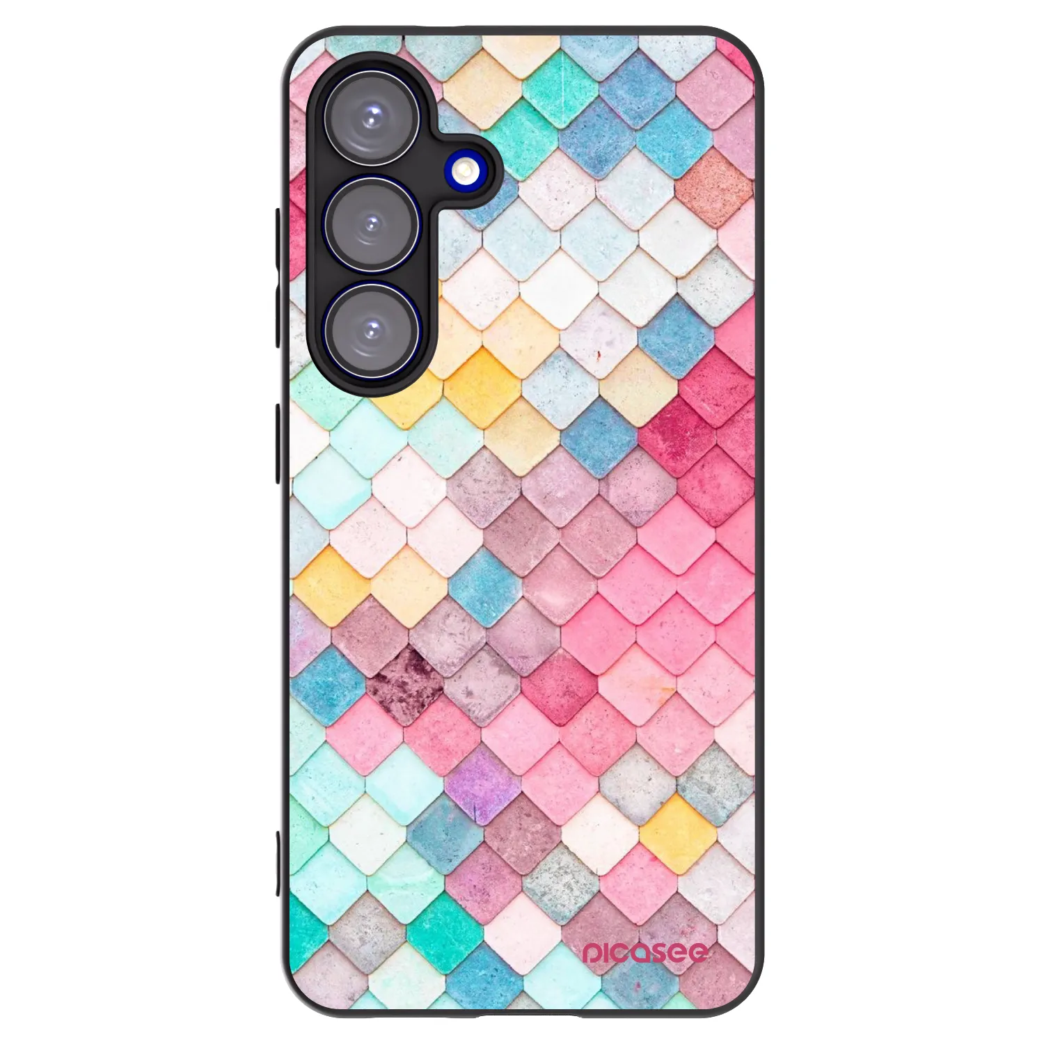 Picasee silikonový černý obal pro Samsung Galaxy S25 5G - Barevná střecha