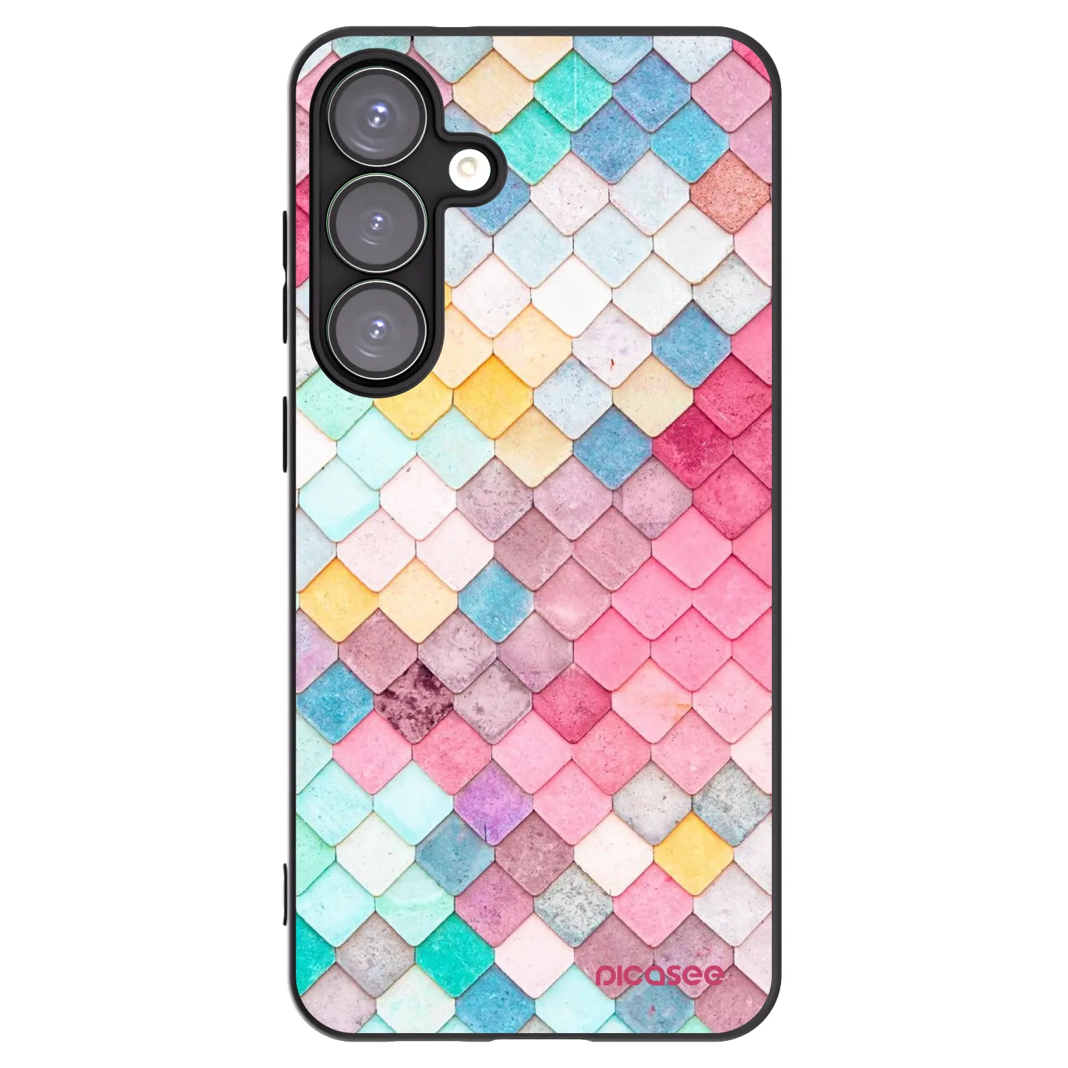 Picasee silikonový černý obal pro Samsung Galaxy S25+ 5G - Barevná střecha