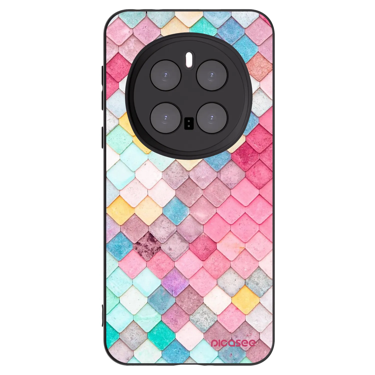 Picasee silikonový černý obal pro Honor Magic7 Pro 5G - Barevná střecha
