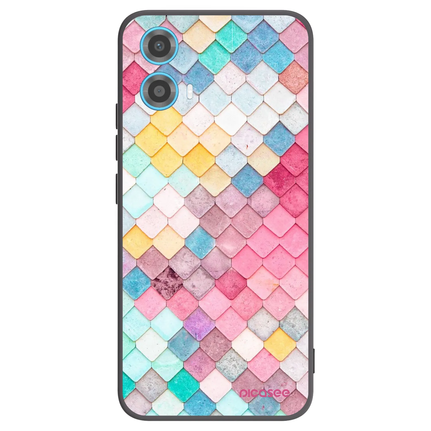 Picasee silikonový černý obal pro Motorola Moto G34 5G - Barevná střecha