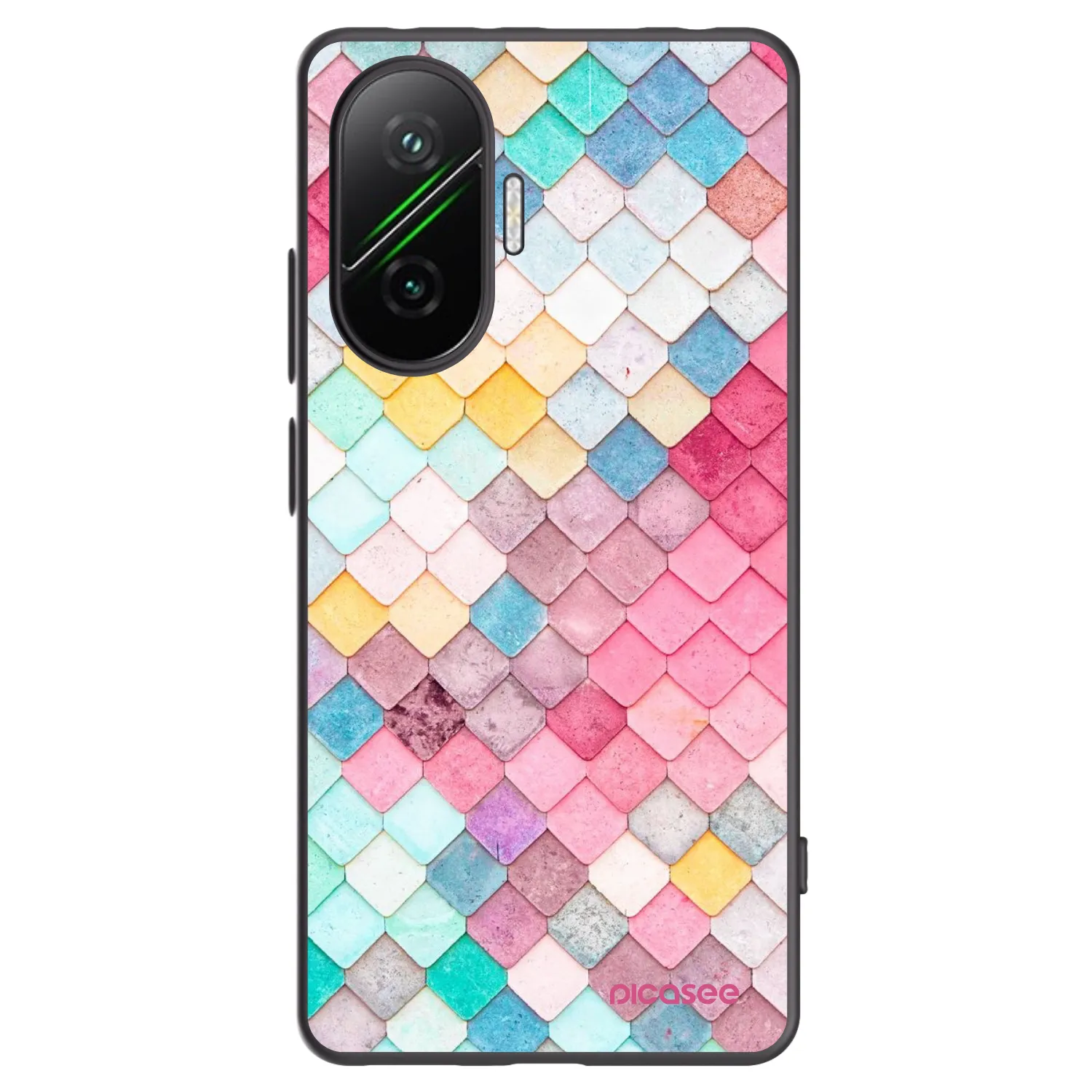Picasee silikonový černý obal pro Xiaomi Poco F7 Pro 5G - Barevná střecha