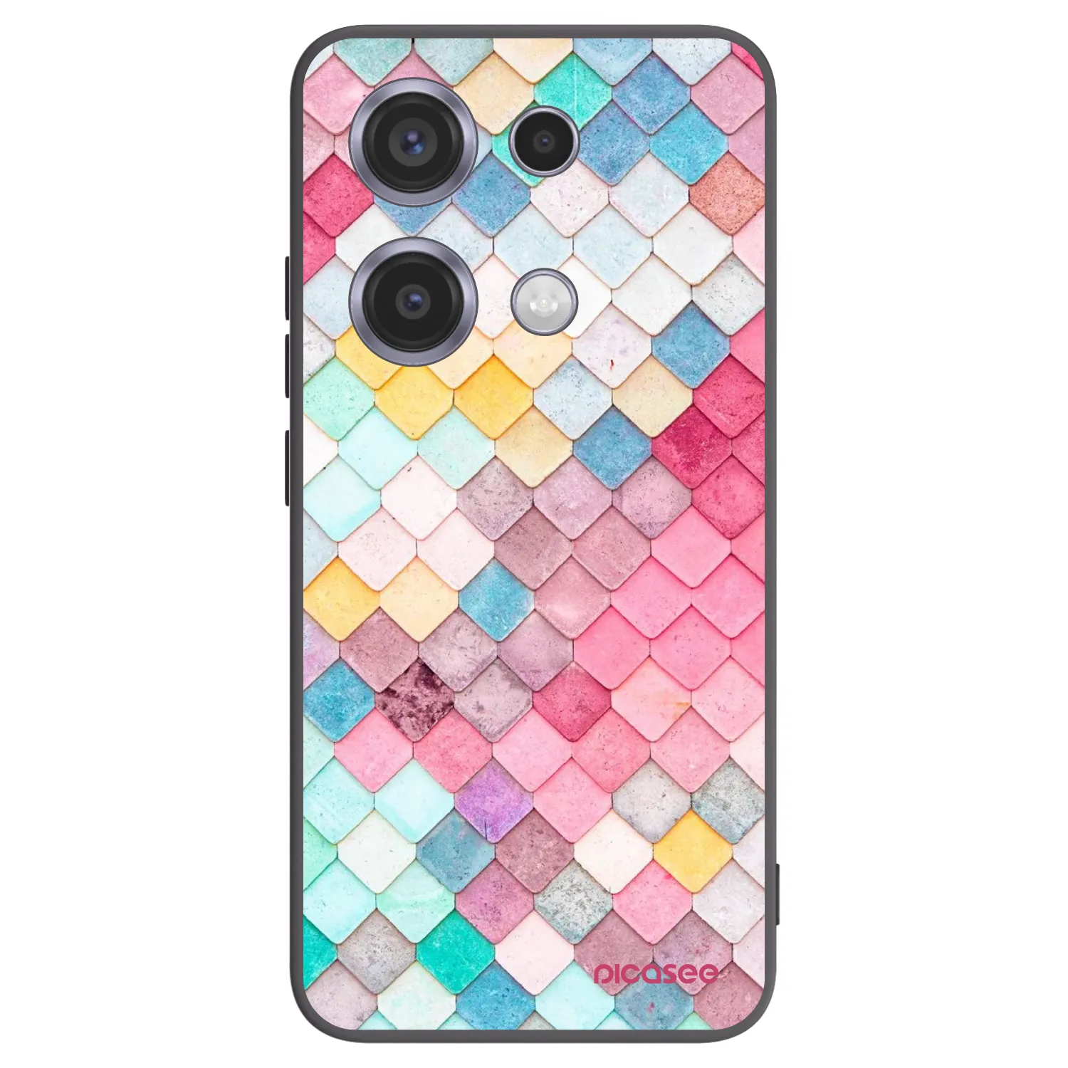 Picasee silikonový černý obal pro Xiaomi Redmi Note 14S - Barevná střecha