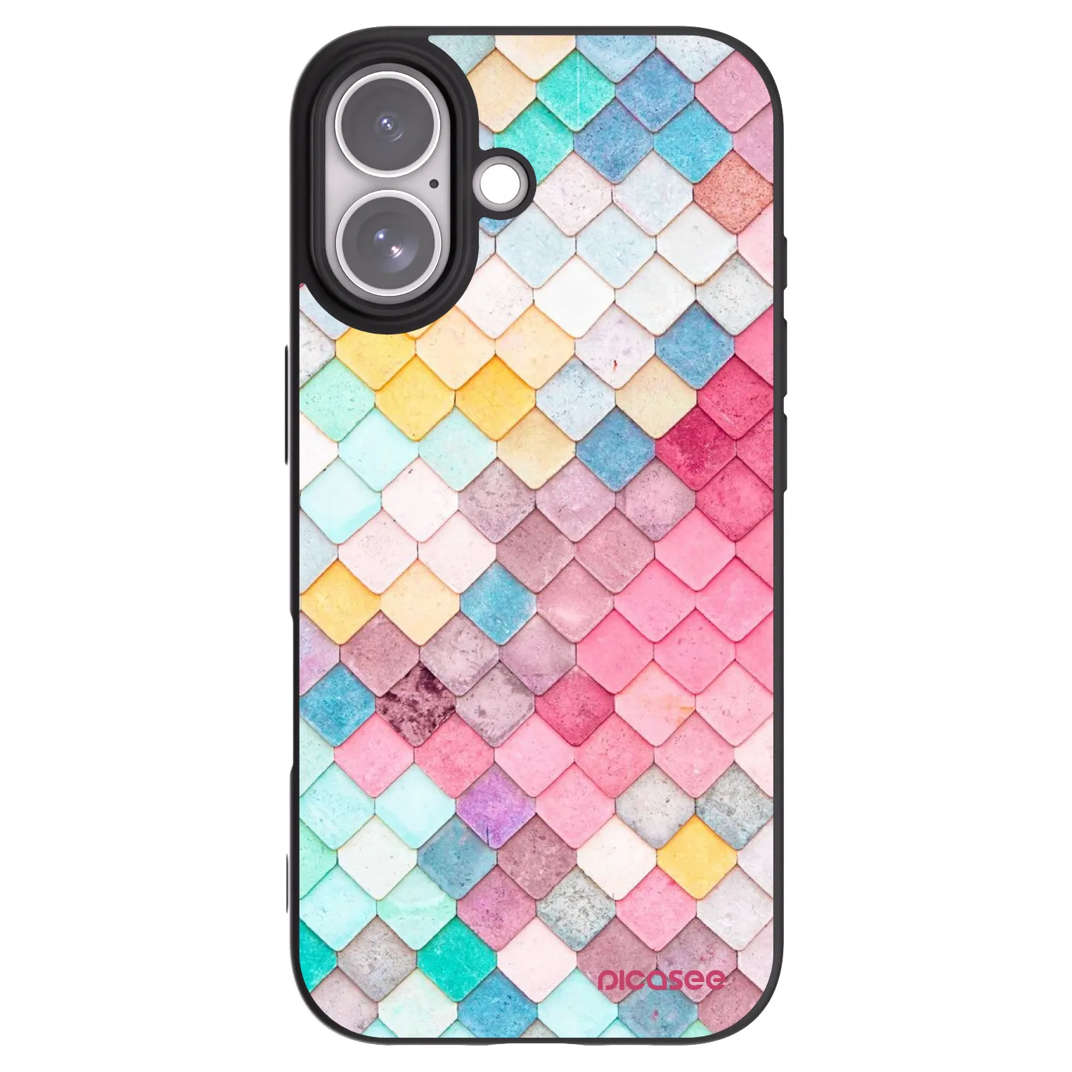 Picasee silikonový černý obal pro Apple iPhone 17 - Barevná střecha