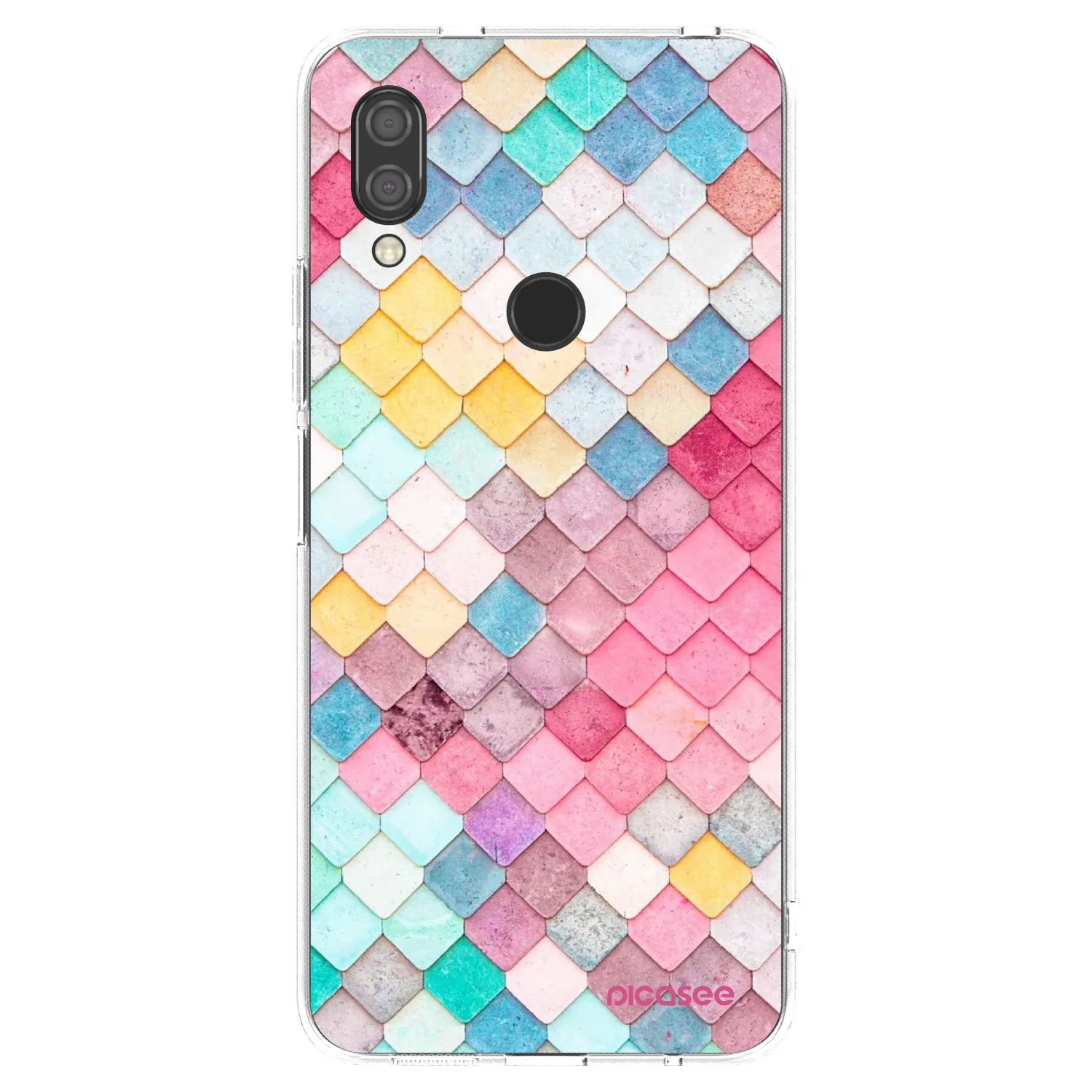 Picasee silikonový průhledný obal pro Xiaomi Redmi 7 - Barevná střecha