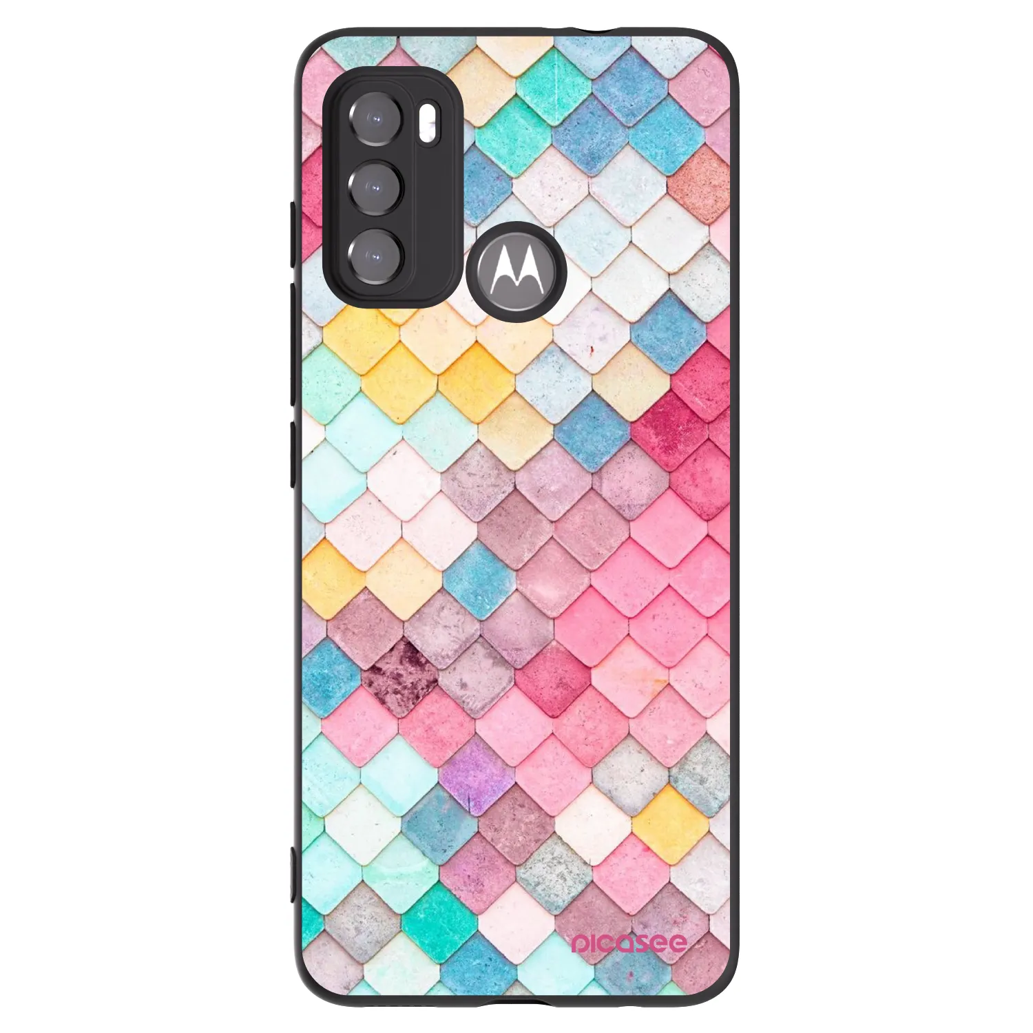 Picasee silikonový černý obal pro Motorola Edge 60 5G - Barevná střecha