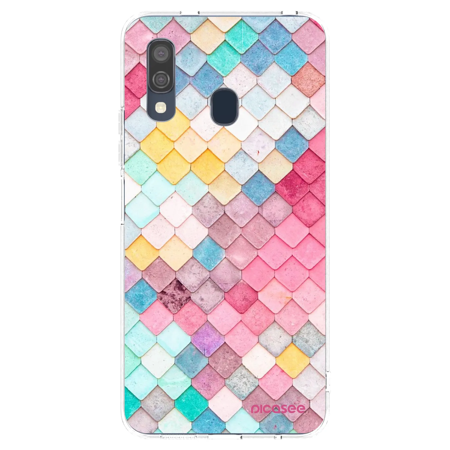 Picasee silikonový průhledný obal pro Samsung Galaxy A40 A405F - Barevná střecha