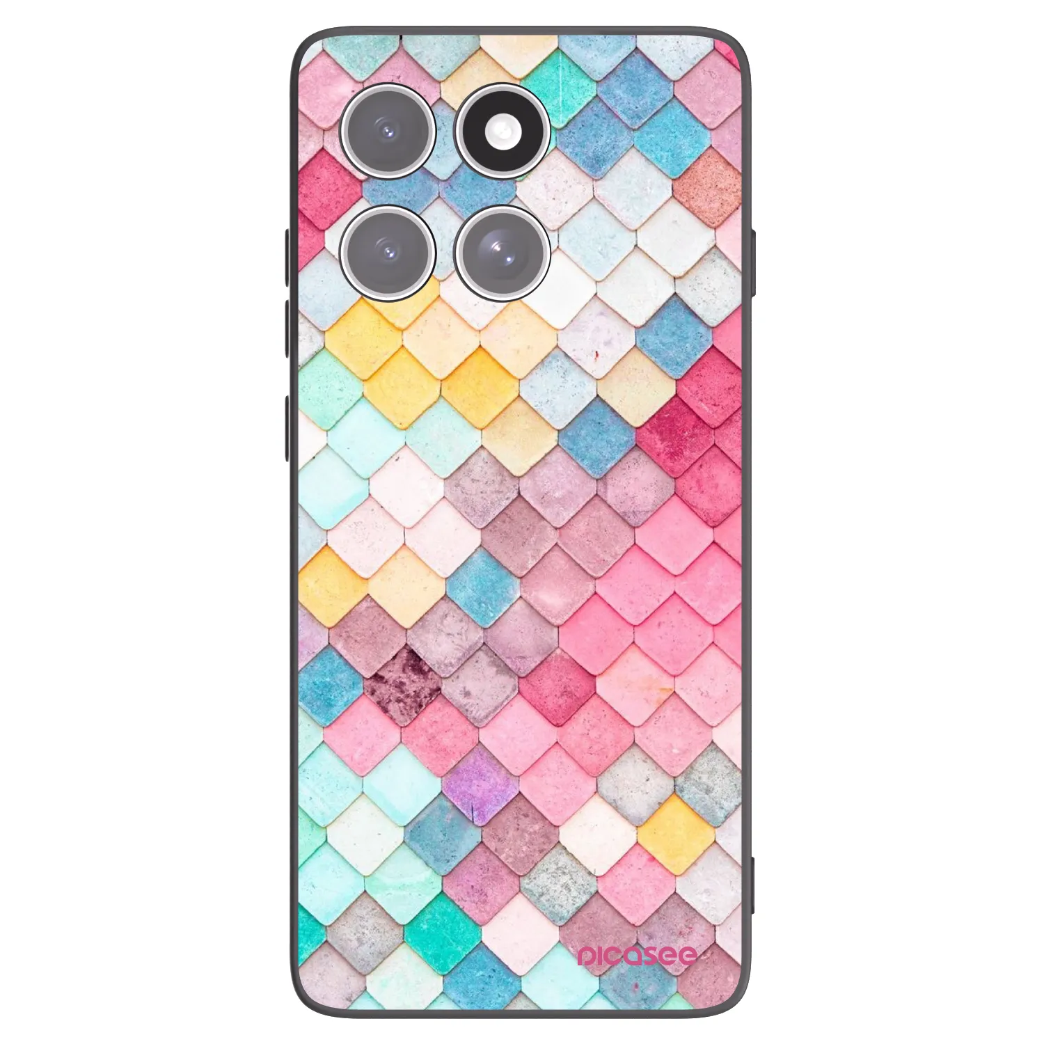 Picasee silikonový černý obal pro Motorola Edge 60 Fusion - Barevná střecha