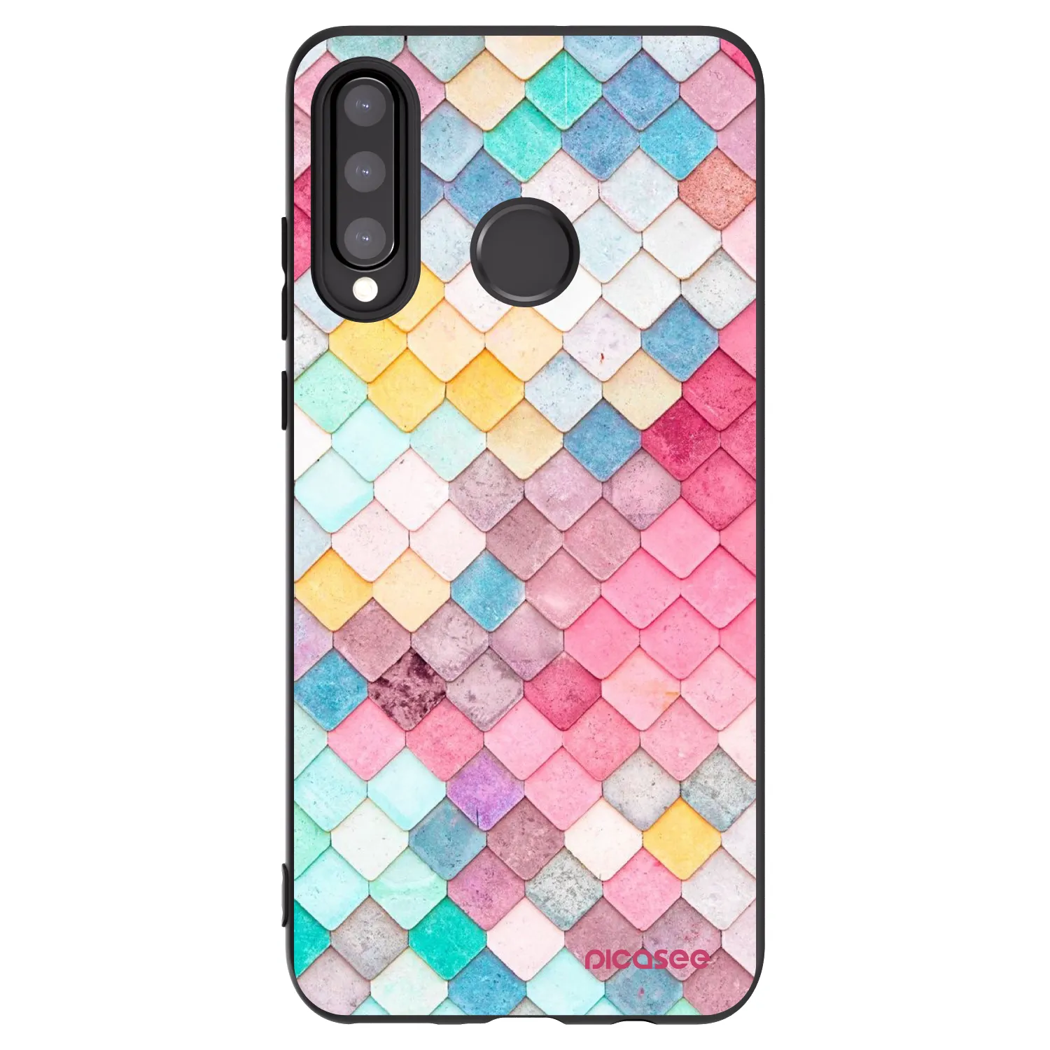 Picasee silikonový černý obal pro Huawei P30 Lite - Barevná střecha