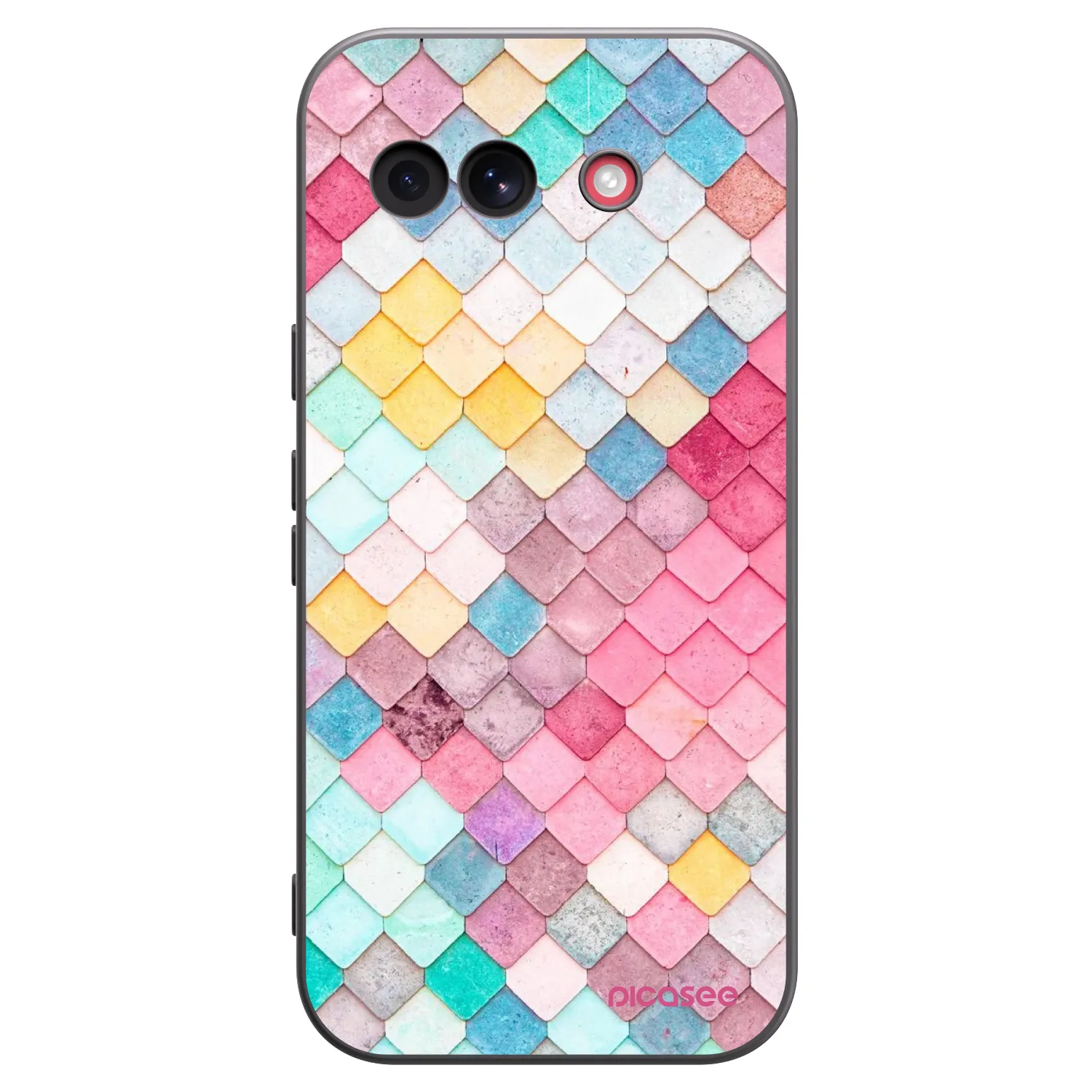 Picasee silikonový černý obal pro Google Pixel 10a - Barevná střecha