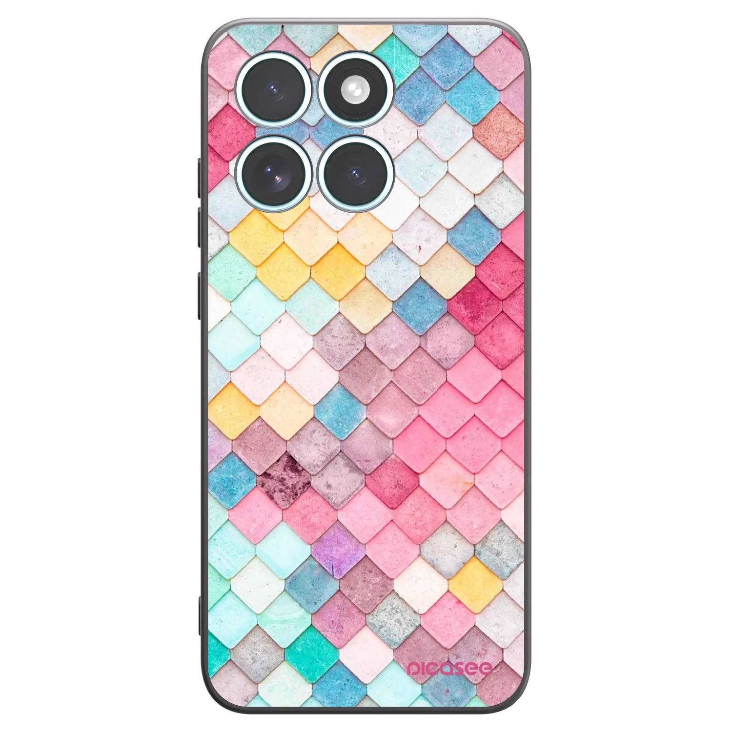Picasee silikonový černý obal pro Motorola Edge 70 Fusion - Barevná střecha