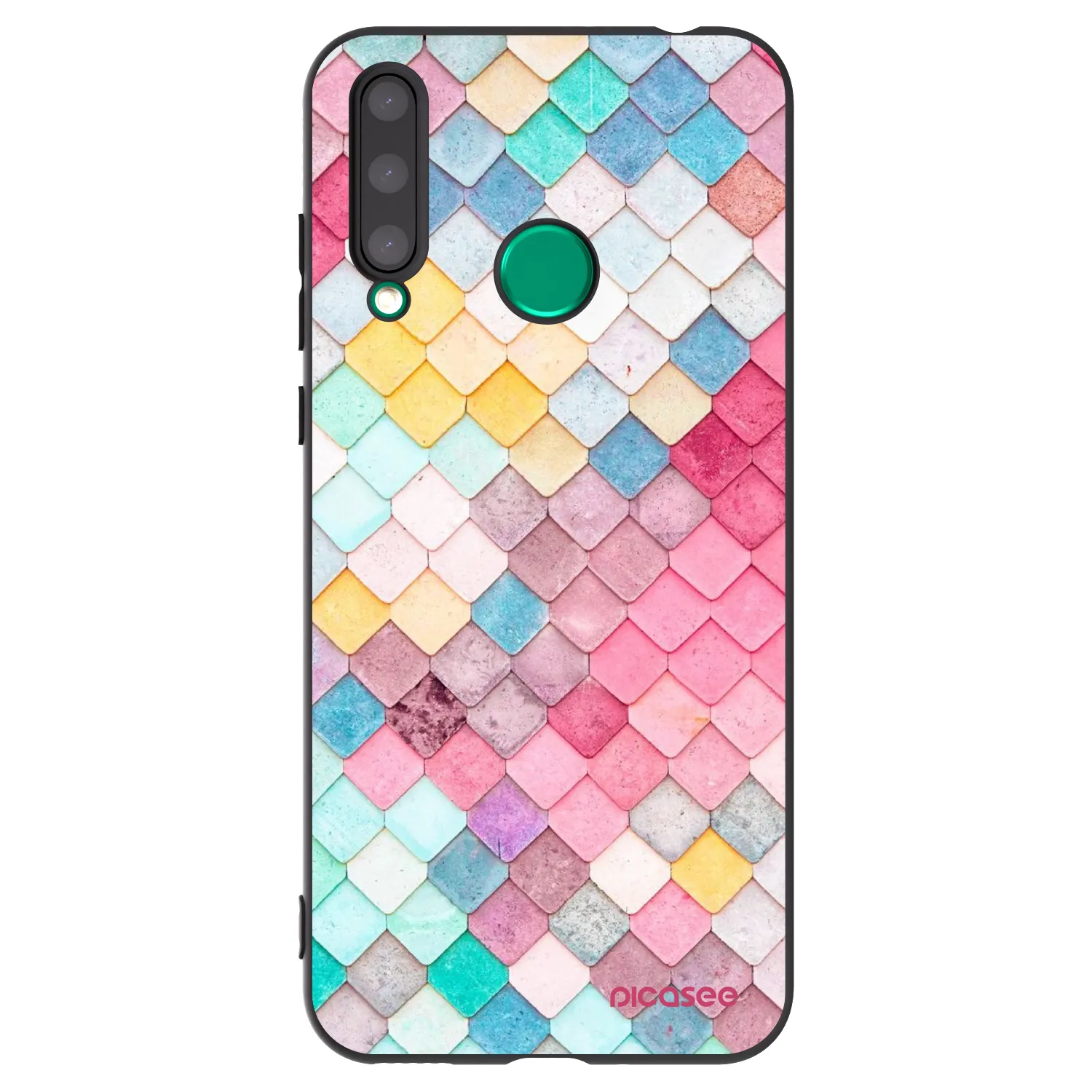Picasee silikonový černý obal pro Honor 20 Lite - Barevná střecha