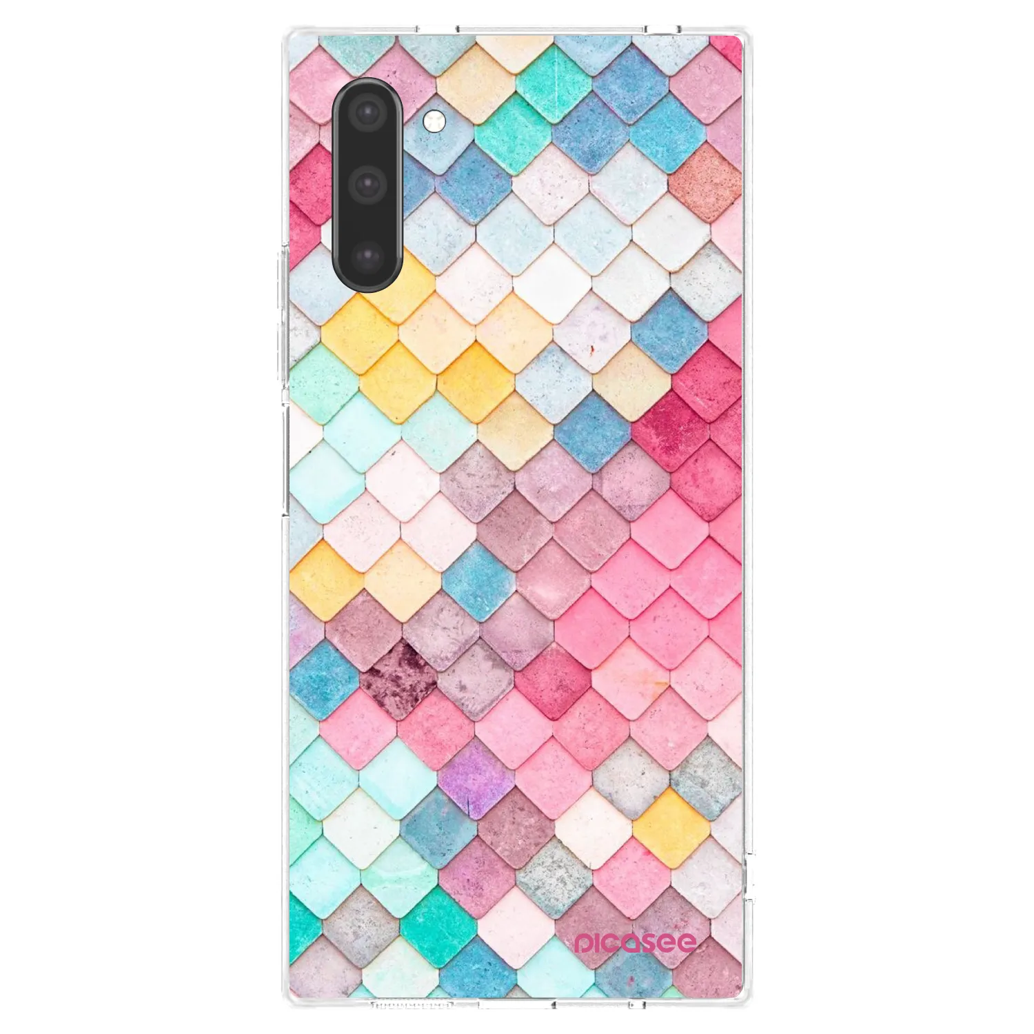 Picasee silikonový průhledný obal pro Samsung Galaxy Note 10 N970F - Barevná střecha