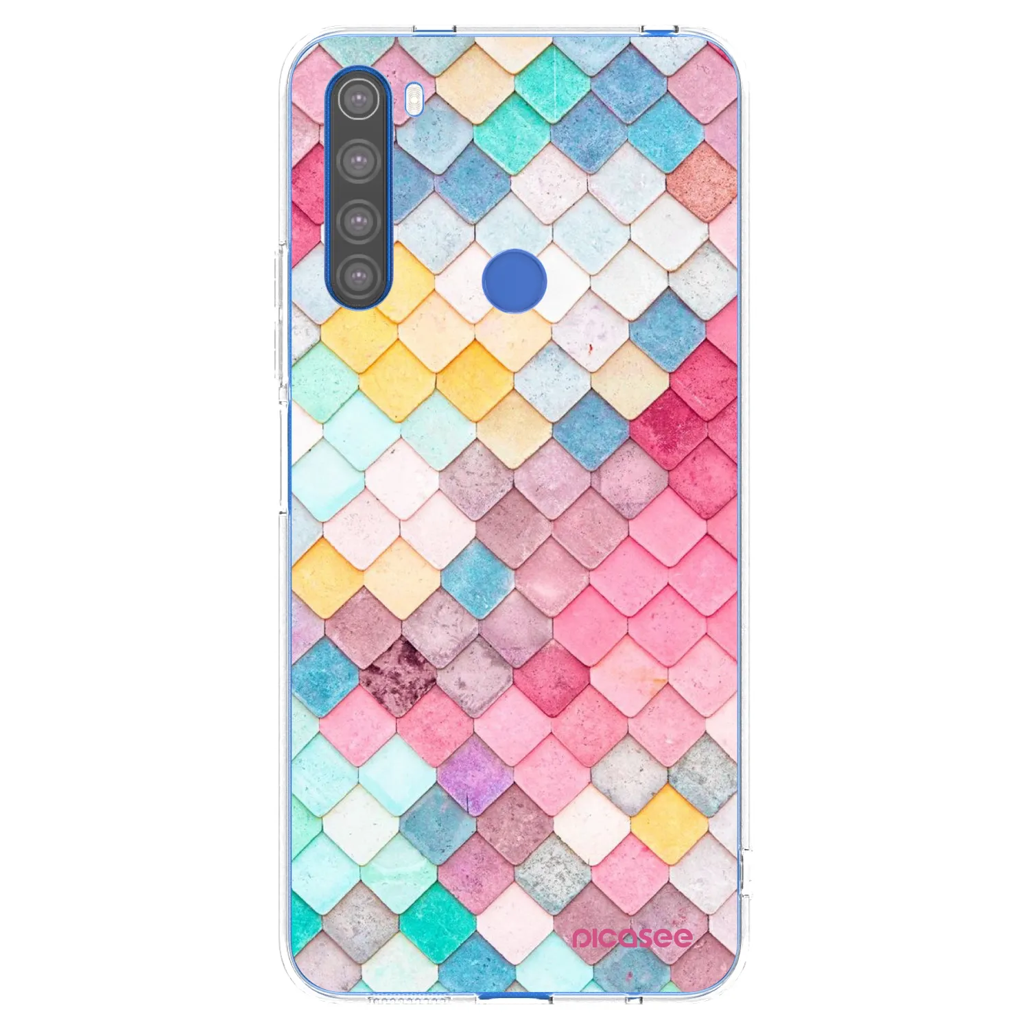 Picasee silikonový průhledný obal pro Xiaomi Redmi Note 8T - Barevná střecha