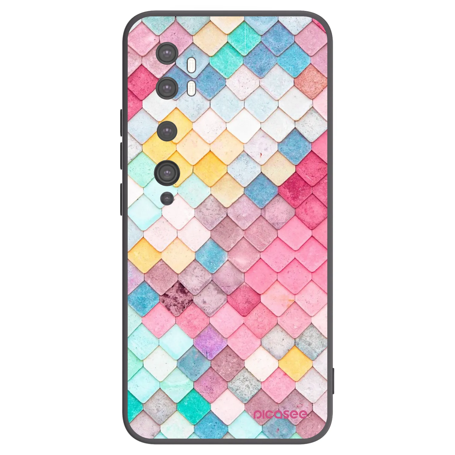 Picasee silikonový černý obal pro Xiaomi Mi Note 10 (Pro) - Barevná střecha
