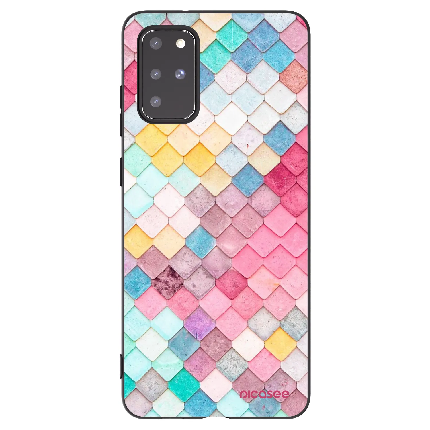 Picasee silikonový černý obal pro Samsung Galaxy S20+ G985F - Barevná střecha