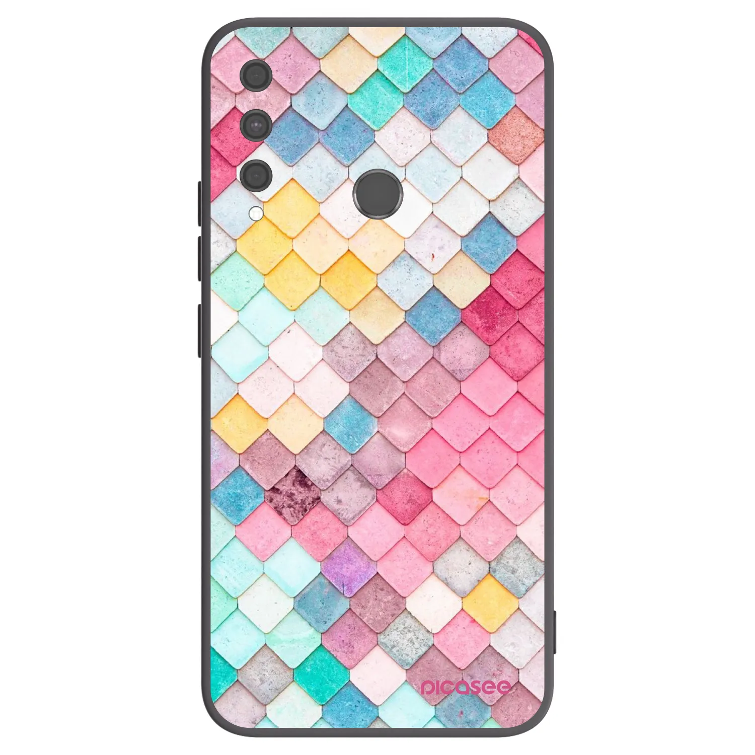 Picasee silikonový černý obal pro Huawei P40 Lite E - Barevná střecha