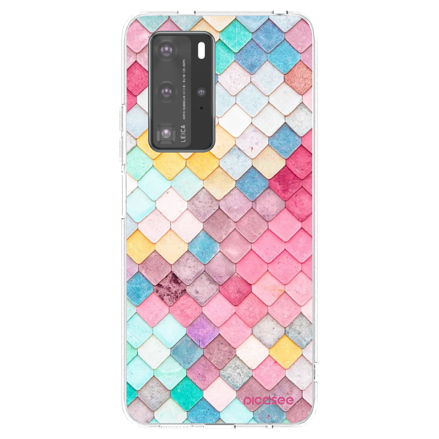 Picasee silikonový průhledný obal pro Huawei P40 Pro - Barevná střecha